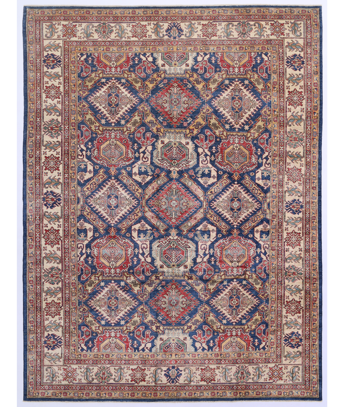 Hand Knotted Kazak Wool Rug  - 8&#39; 0&quot; X 10&#39; 8&quot;