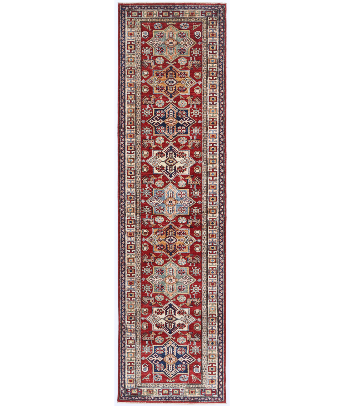 Hand Knotted Kazak Wool Rug  - 2&#39; 7&quot; X 9&#39; 9&quot;