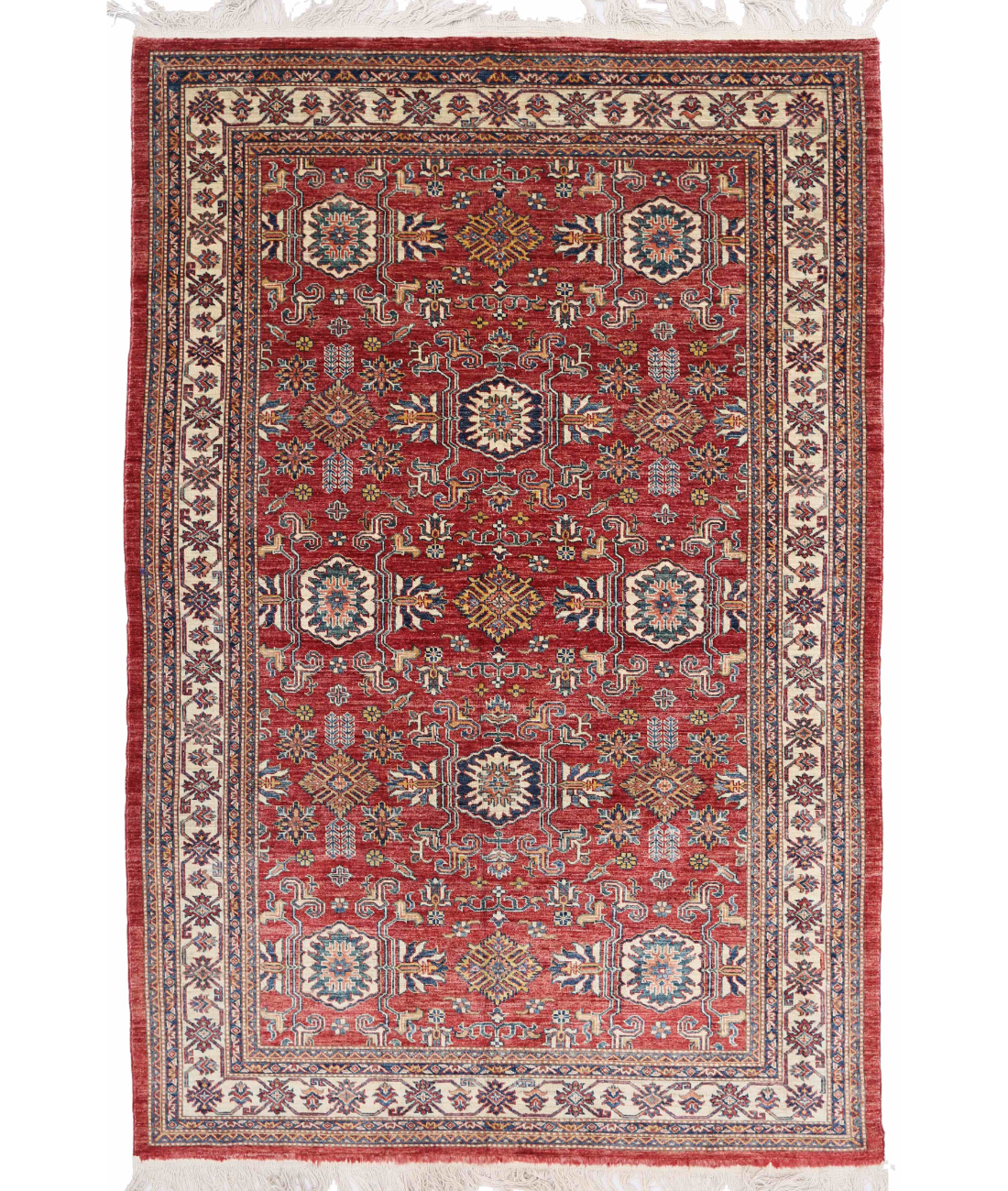 Hand Knotted Kazak Wool Rug  - 5' 10" X 9' 1"