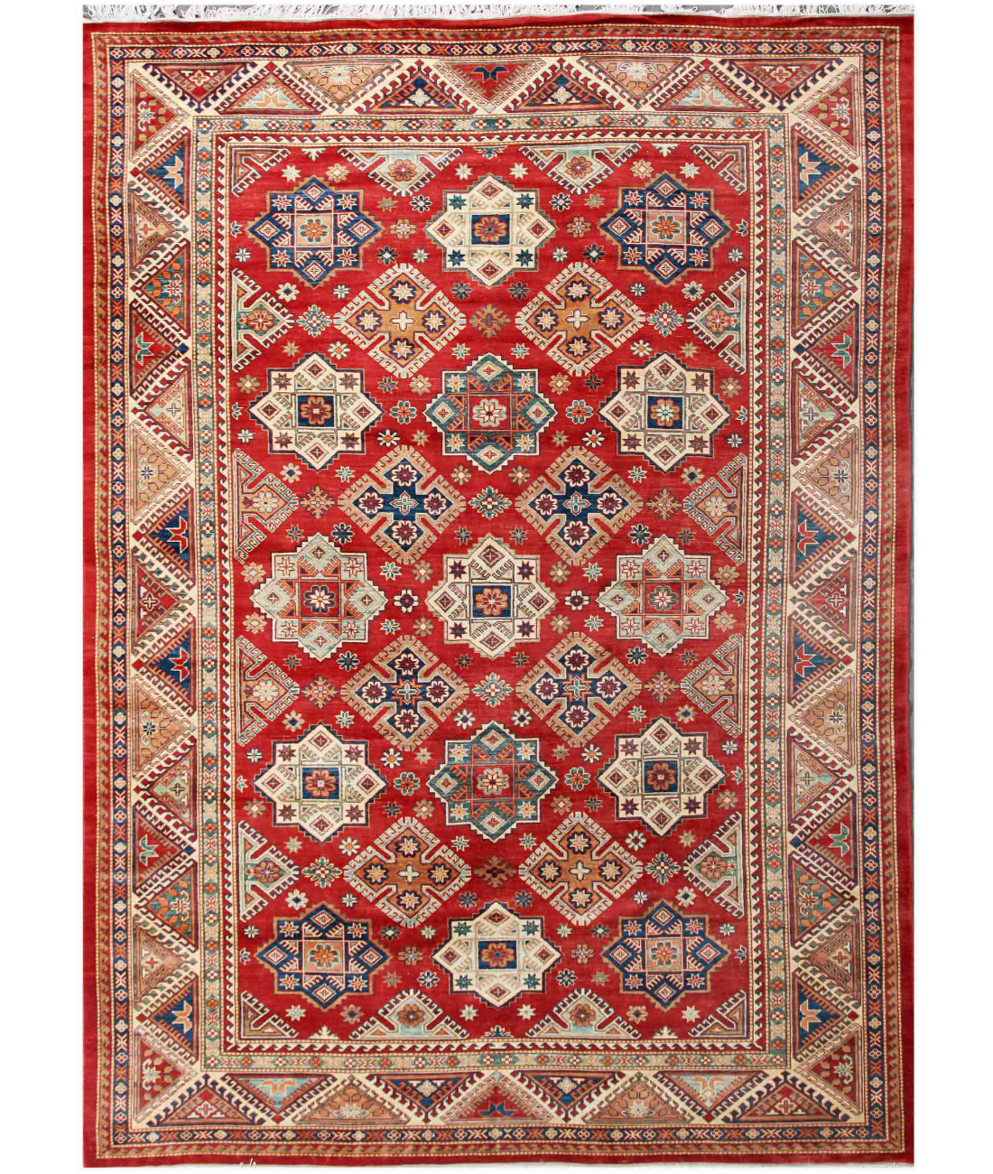 Hand Knotted Kazak Wool Rug  - 10&#39; 3&quot; X 13&#39; 10&quot;