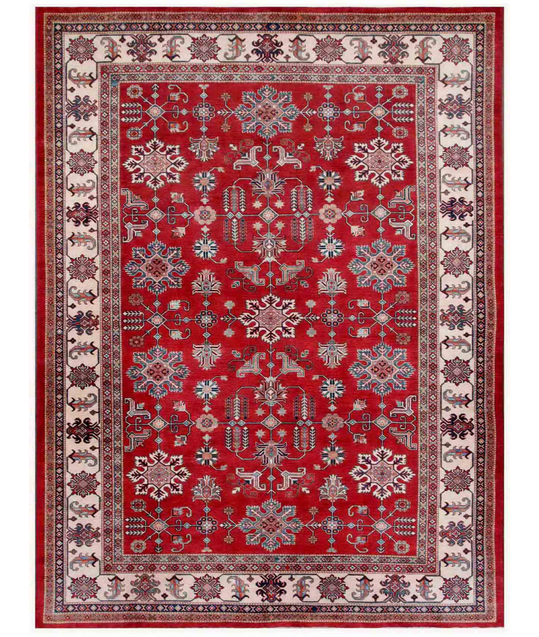 Hand Knotted Kazak Wool Rug  - 10' 4" X 14' 0"