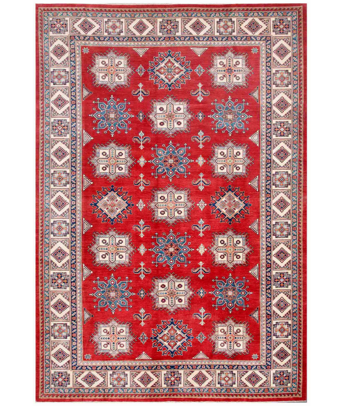 Hand Knotted Kazak Wool Rug  - 9&#39; 10&quot; X 14&#39; 1&quot;