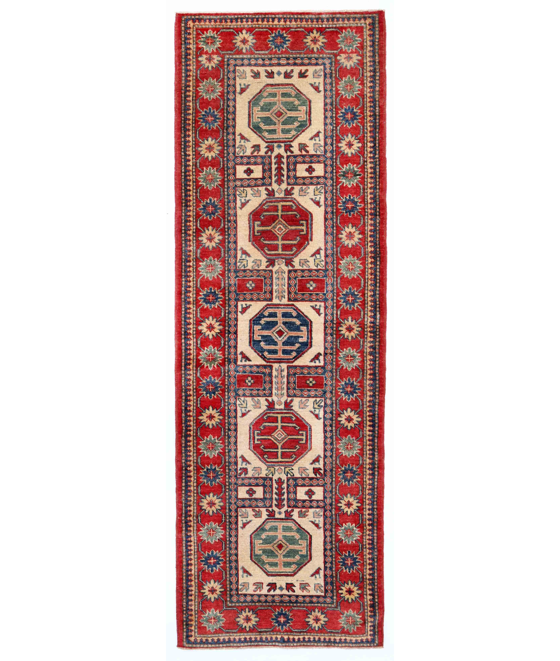 Hand Knotted Kazak Wool Rug  - 2&#39; 9&quot; X 8&#39; 5&quot;
