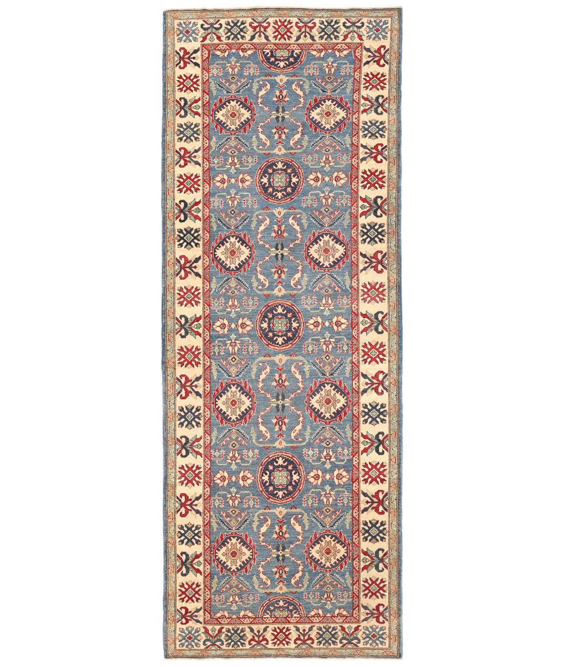 Hand Knotted Kazak Wool Rug  - 5&#39; 2&quot; X 14&#39; 6&quot;