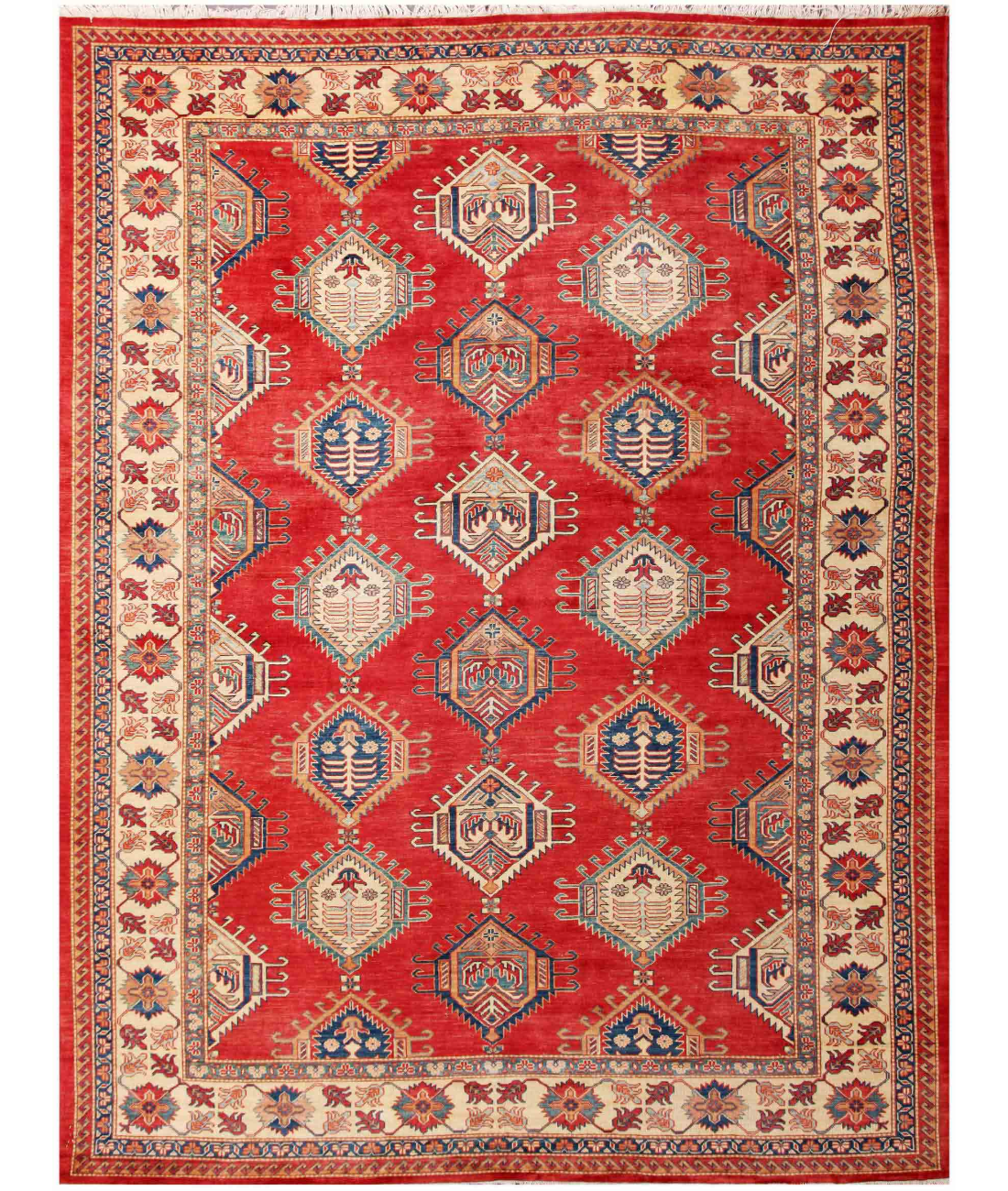 Hand Knotted Kazak Wool Rug  - 10&#39; 5&quot; X 13&#39; 9&quot;