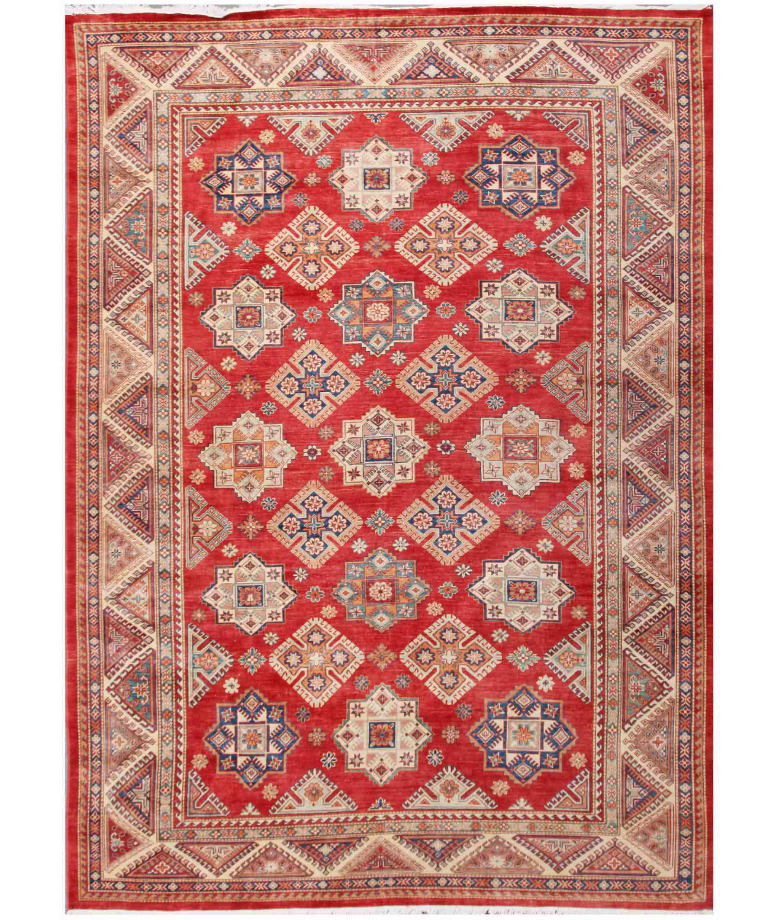 Hand Knotted Kazak Wool Rug  - 10&#39; 2&quot; X 14&#39; 0&quot;