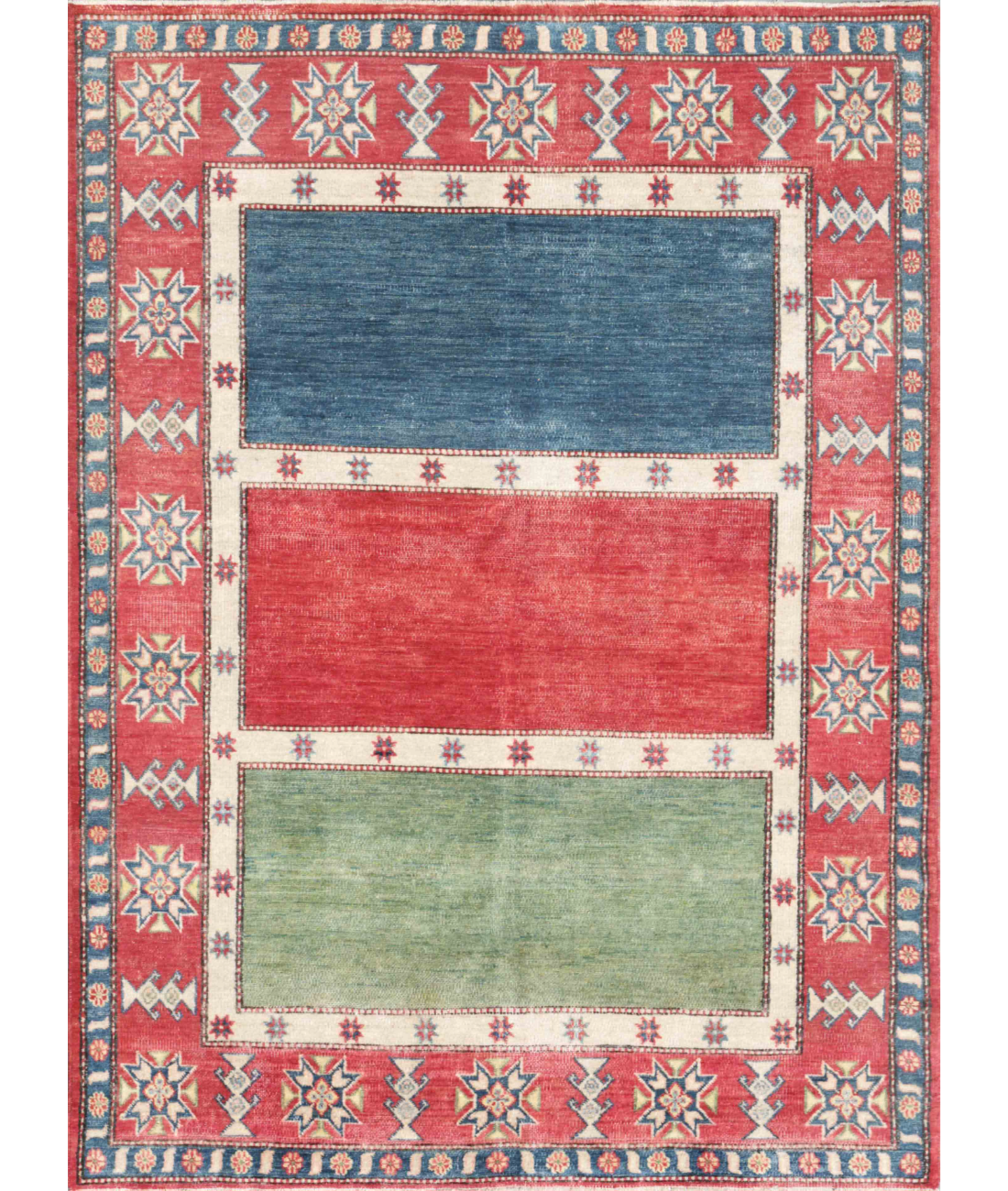 Hand Knotted Kazak Wool Rug  - 5' 8" X 7' 10"