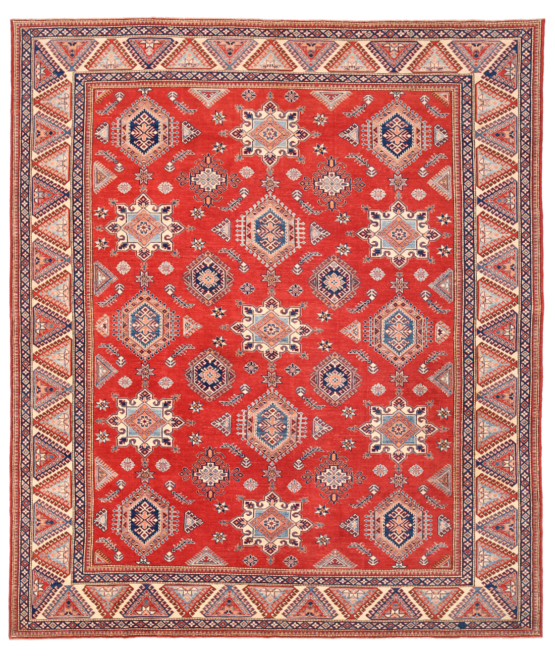 Hand Knotted Kazak Wool Rug  - 12&#39; 5&quot; X 14&#39; 8&quot;