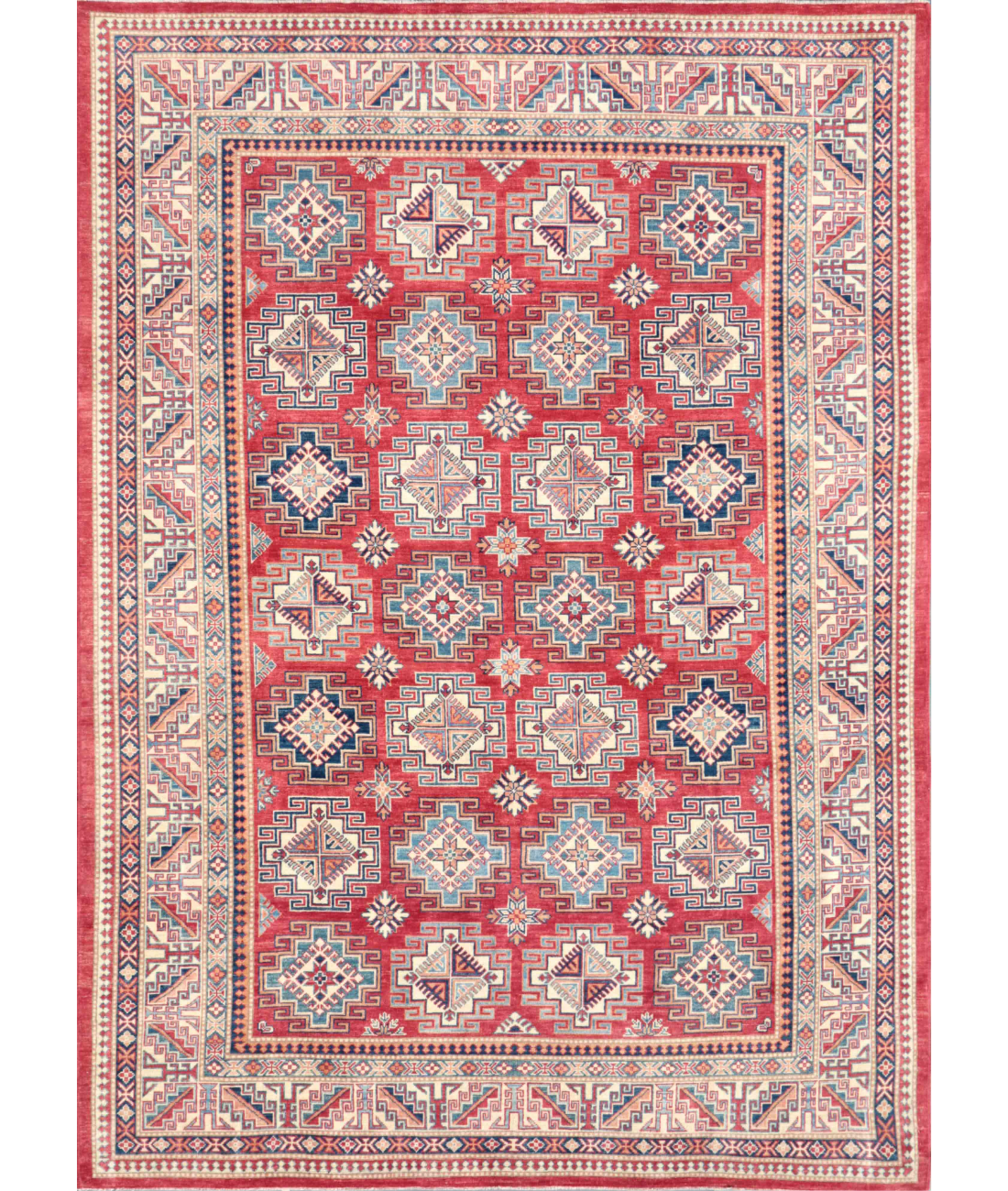Hand Knotted Kazak Wool Rug  - 9&#39; 1&quot; X 12&#39; 6&quot;