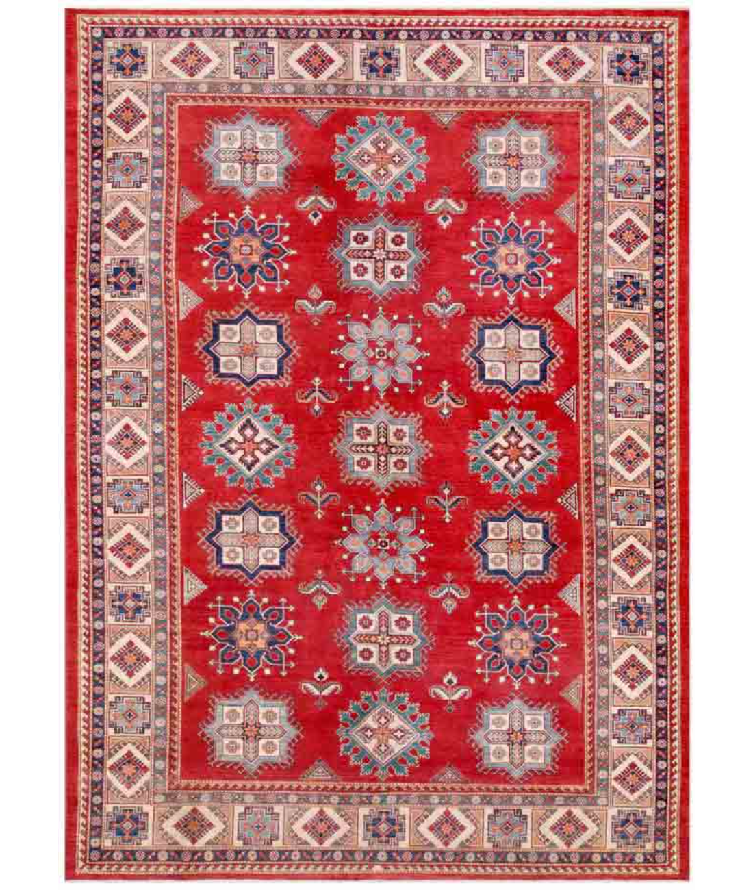 Hand Knotted Kazak Wool Rug  - 10&#39; 0&quot; X 13&#39; 9&quot;