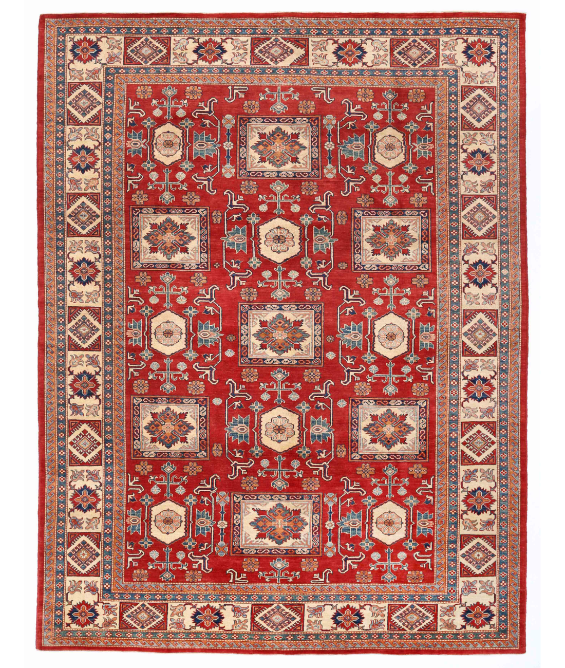 Hand Knotted Kazak Wool Rug  - 10&#39; 2&quot; X 13&#39; 4&quot;