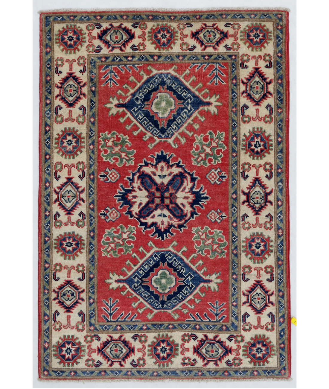 Hand Knotted Kazak Wool Rug  - 2&#39; 8&quot; X 3&#39; 10&quot;
