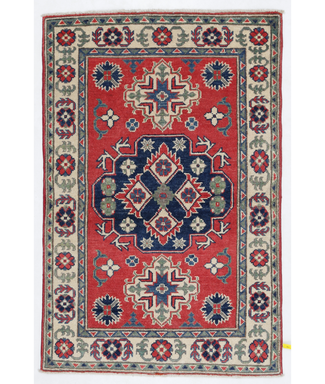 Hand Knotted Kazak Wool Rug  - 2&#39; 8&quot; X 4&#39; 0&quot;