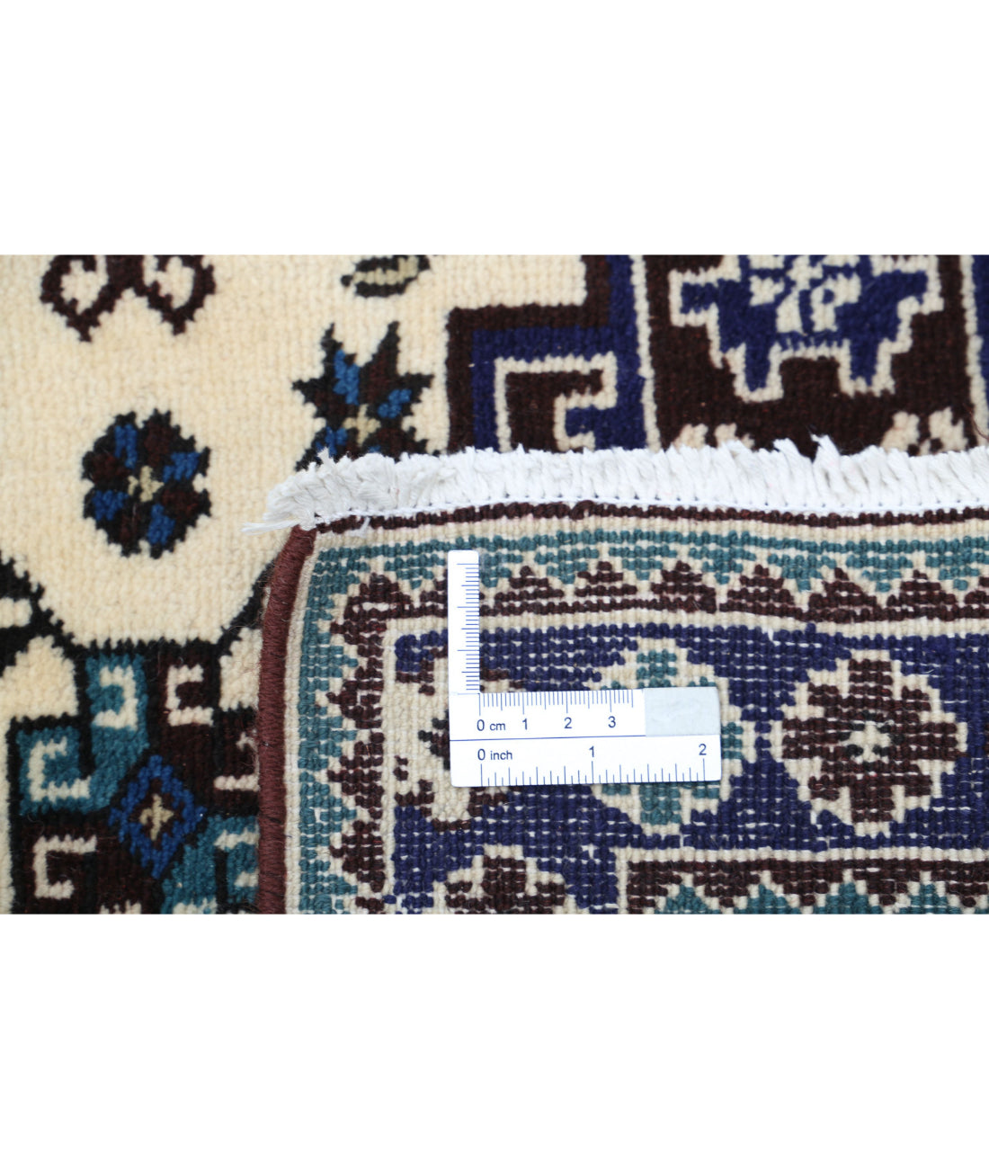Hand Knotted Tribal Super Kazak Wool Rug - 2'3'' x 3'9''