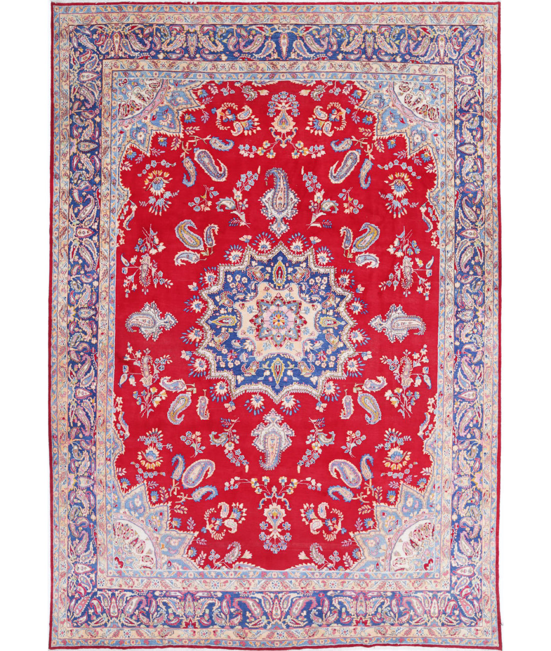 Hand Knotted Oriental Kerman Wool Rug - 8'5'' x 12'7''