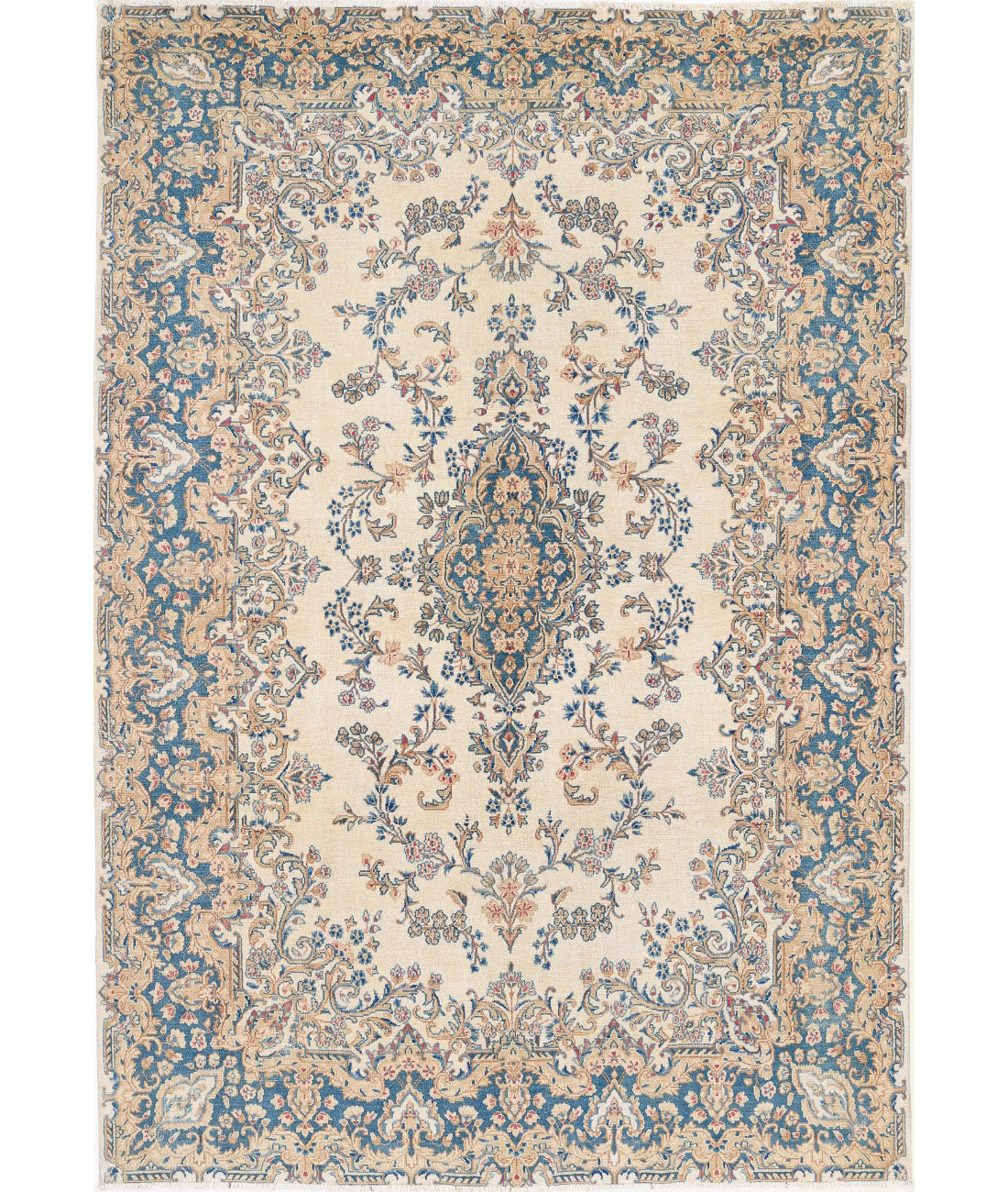 Hand Knotted Vintage Wool Rug - 5'10'' x 8'6''