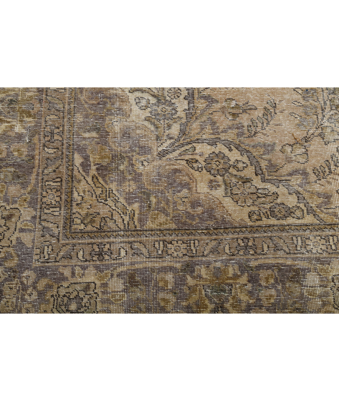Hand Knotted Vintage Persian Kerman Wool Rug - 9'7'' x 12'6'' 9'7'' x 12'6'' (288 X 375) / Beige / Grey
