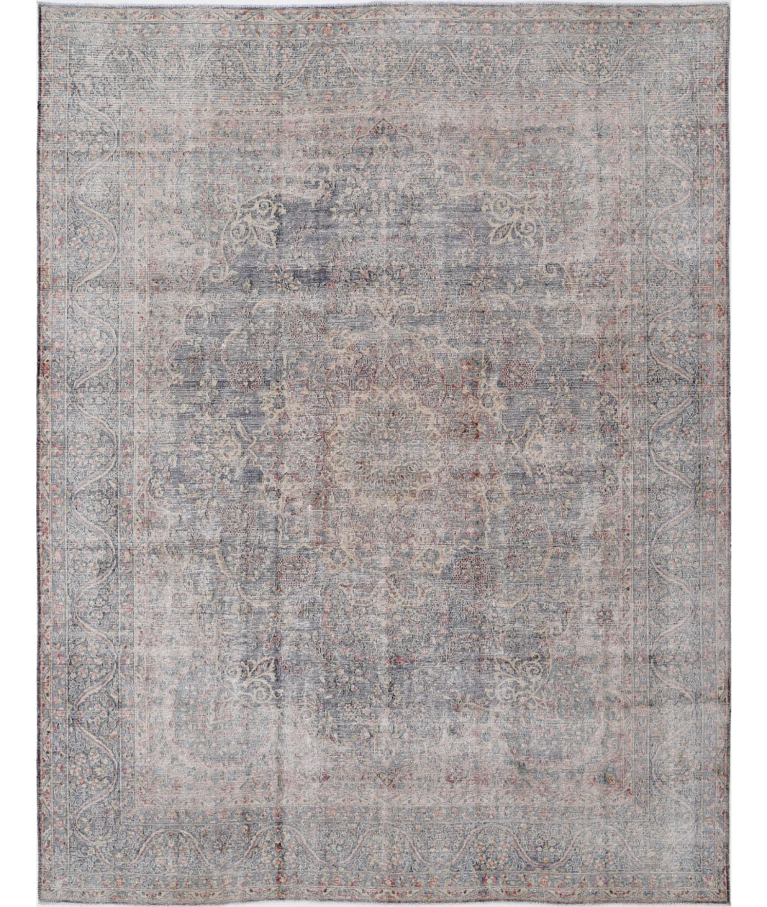 Hand Knotted Vintage Wool Rug - 9'9'' x 12'8''