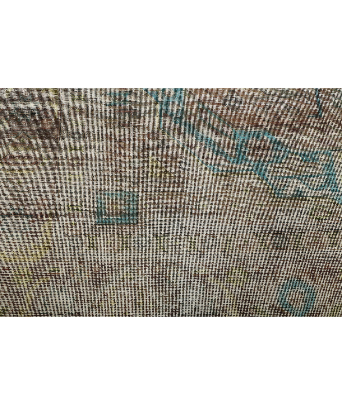 Hand Knotted Vintage Persian Kerman Wool Rug - 9'7'' x 12'5'' 9'7'' x 12'5'' (288 X 373) / Rust / Teal