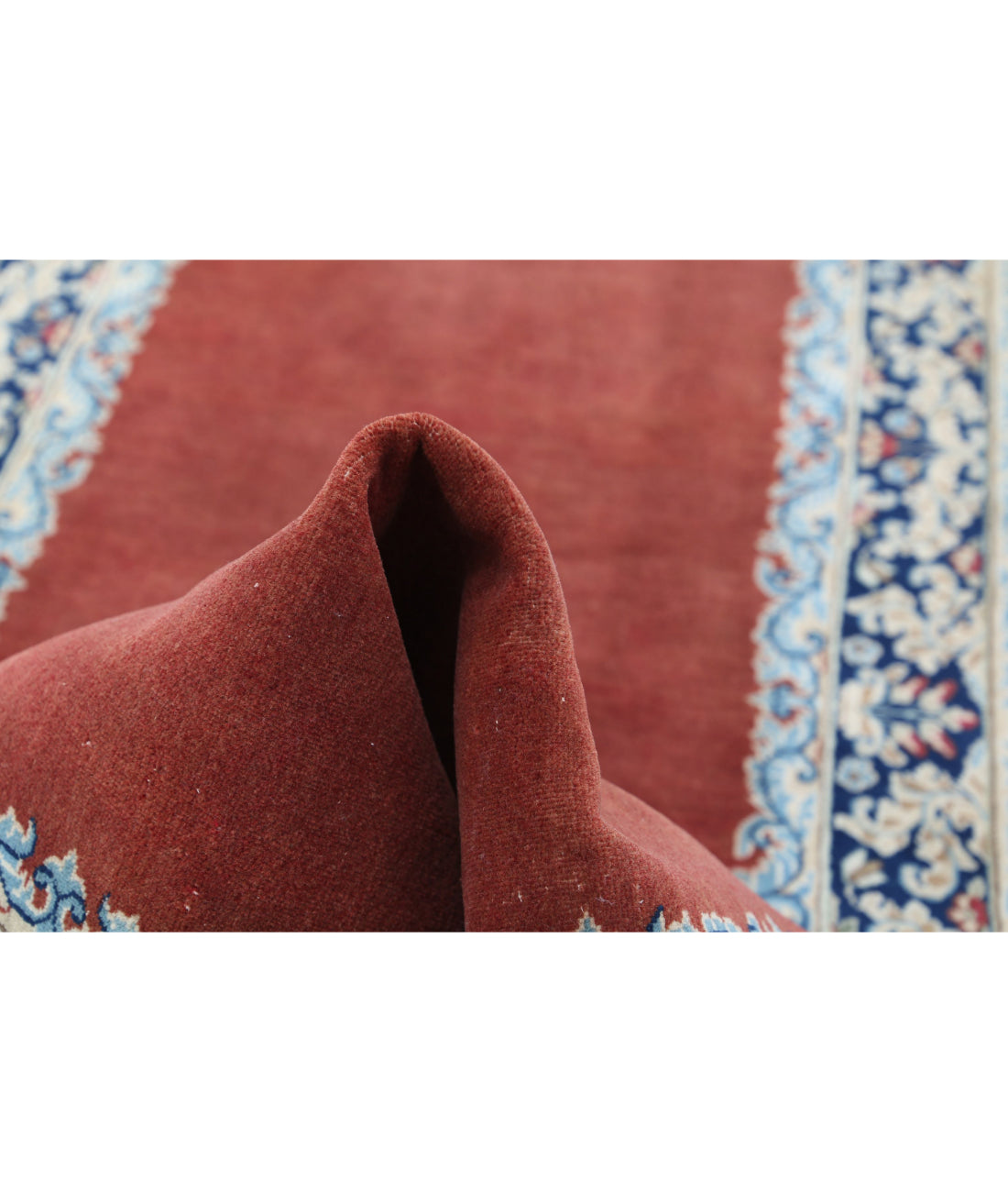 Hand Knotted Persian Kerman Wool Rug - 2'9'' x 17'4'' 2'9'' x 17'4'' (83 X 520) / Rust / Blue