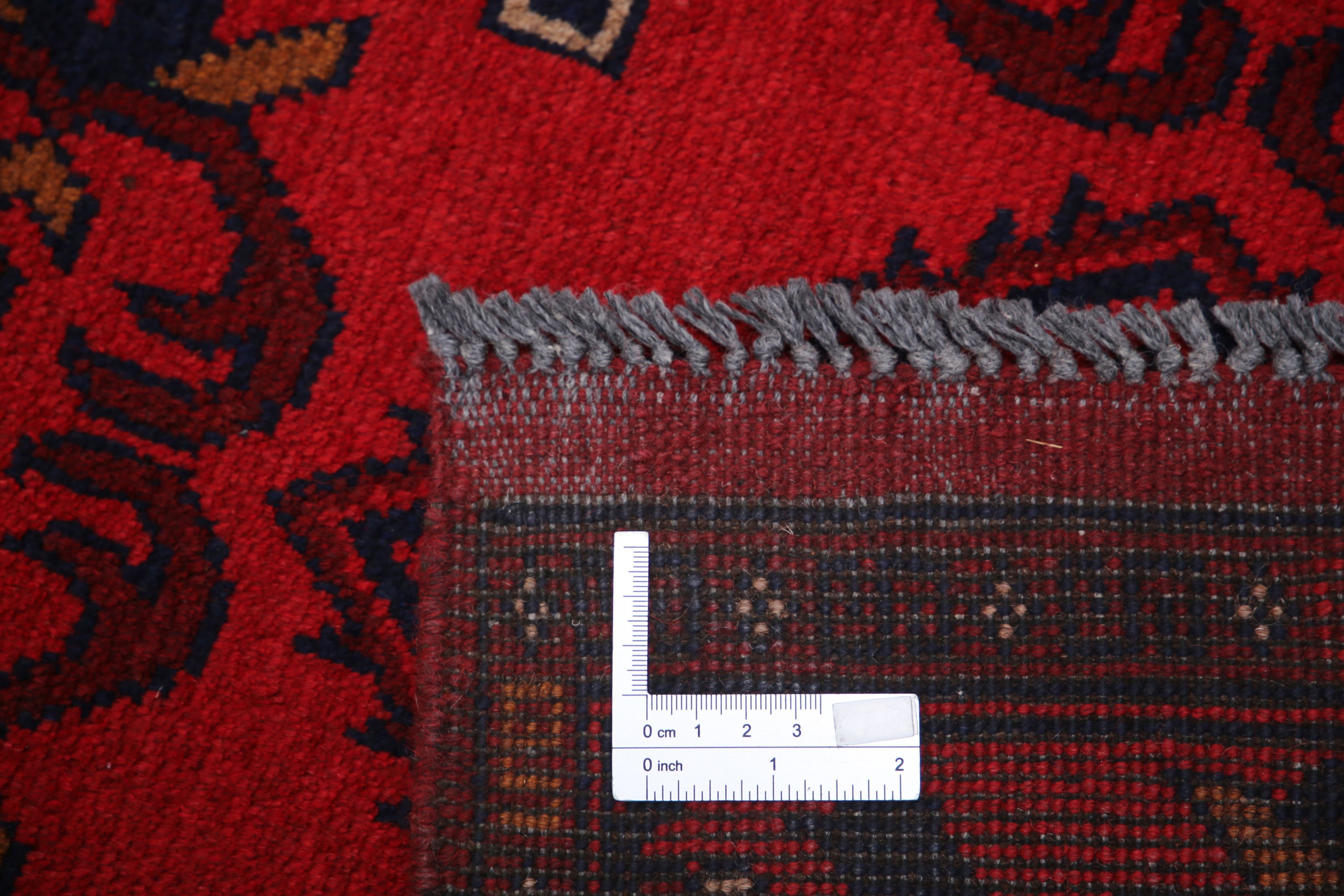 Hand Knotted Afghan Khal Muhammadi Wool Rug - 4'2'' x 6'2''