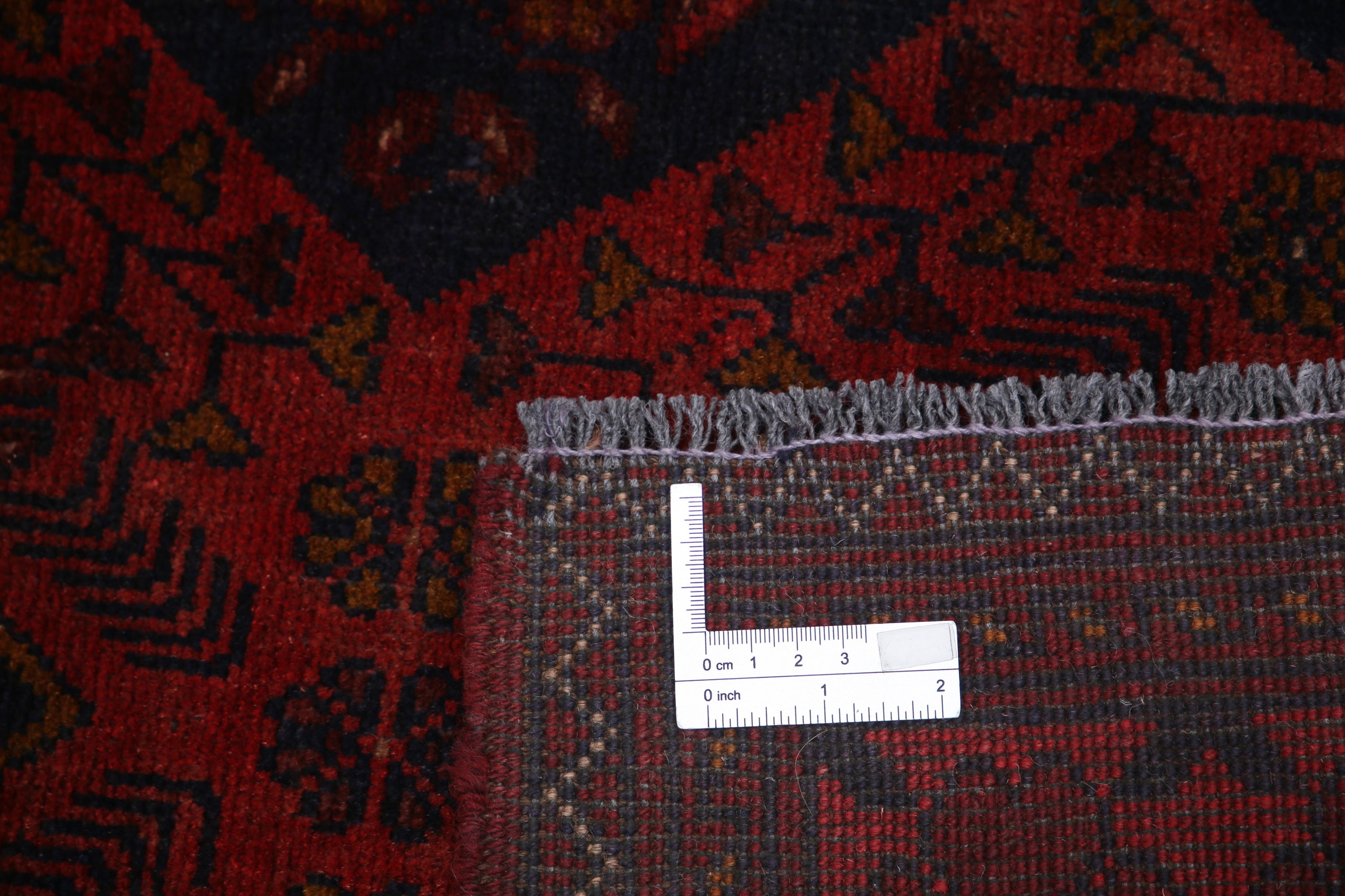 Hand Knotted Afghan Khal Muhammadi Wool Rug - 4'2'' x 6'3''