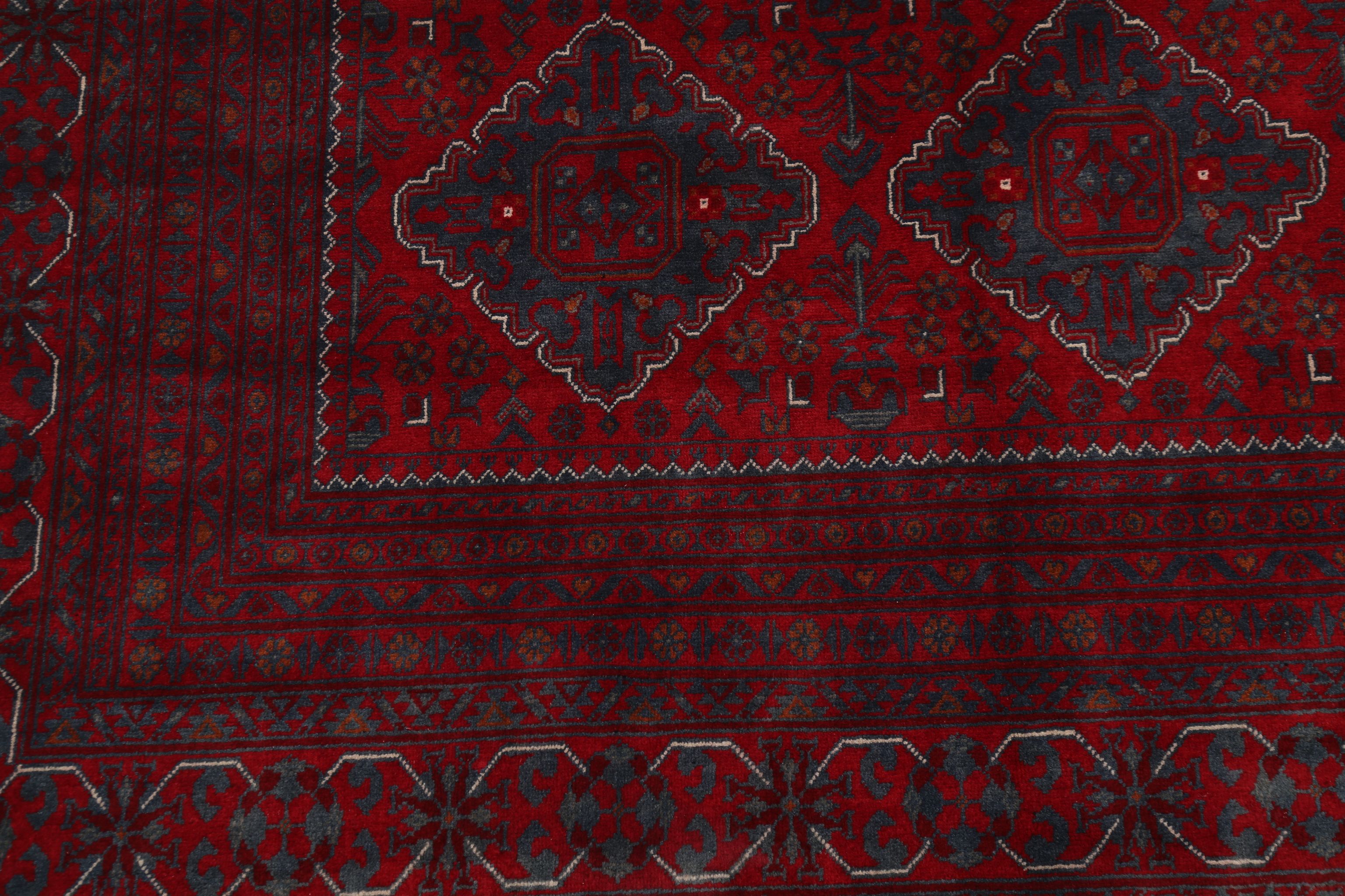 Alfombra de lana Khamyab afgana anudada a mano - 9'9'' x 18'10''