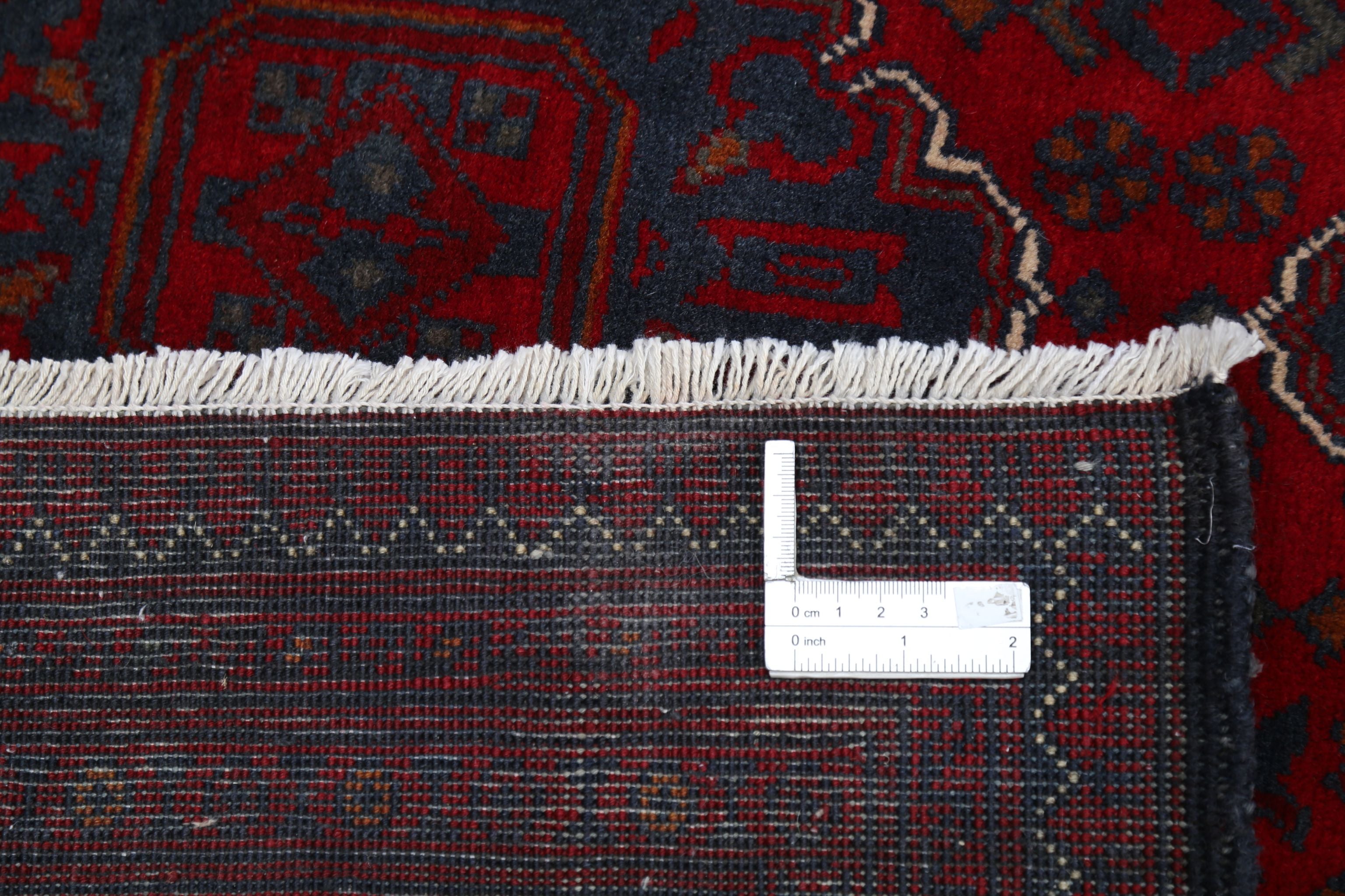 Alfombra de lana Khamyab afgana anudada a mano - 9'9'' x 18'10''