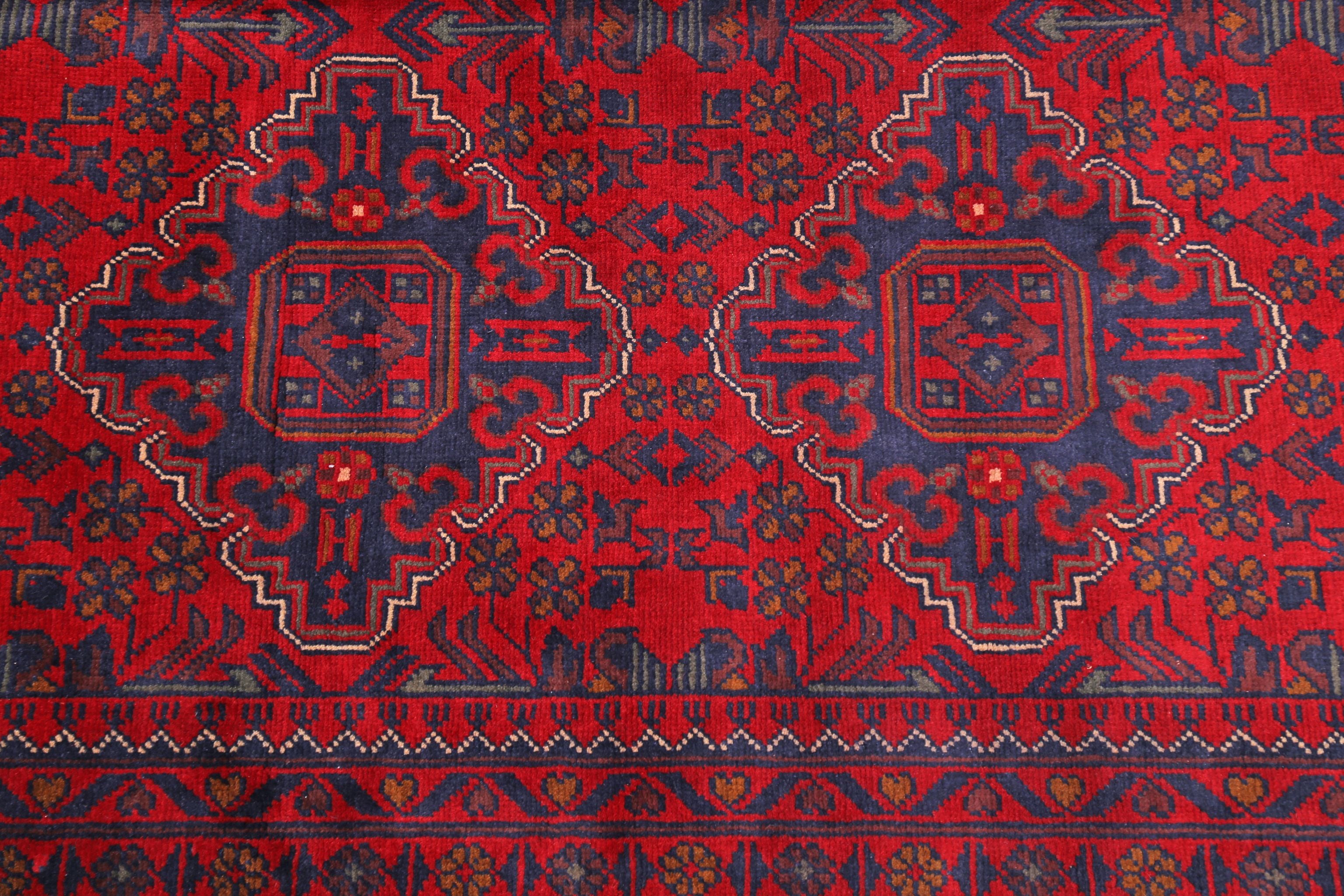 Hand Knotted Afghan Khamyab Wool Rug - 12'11'' x 19'0''