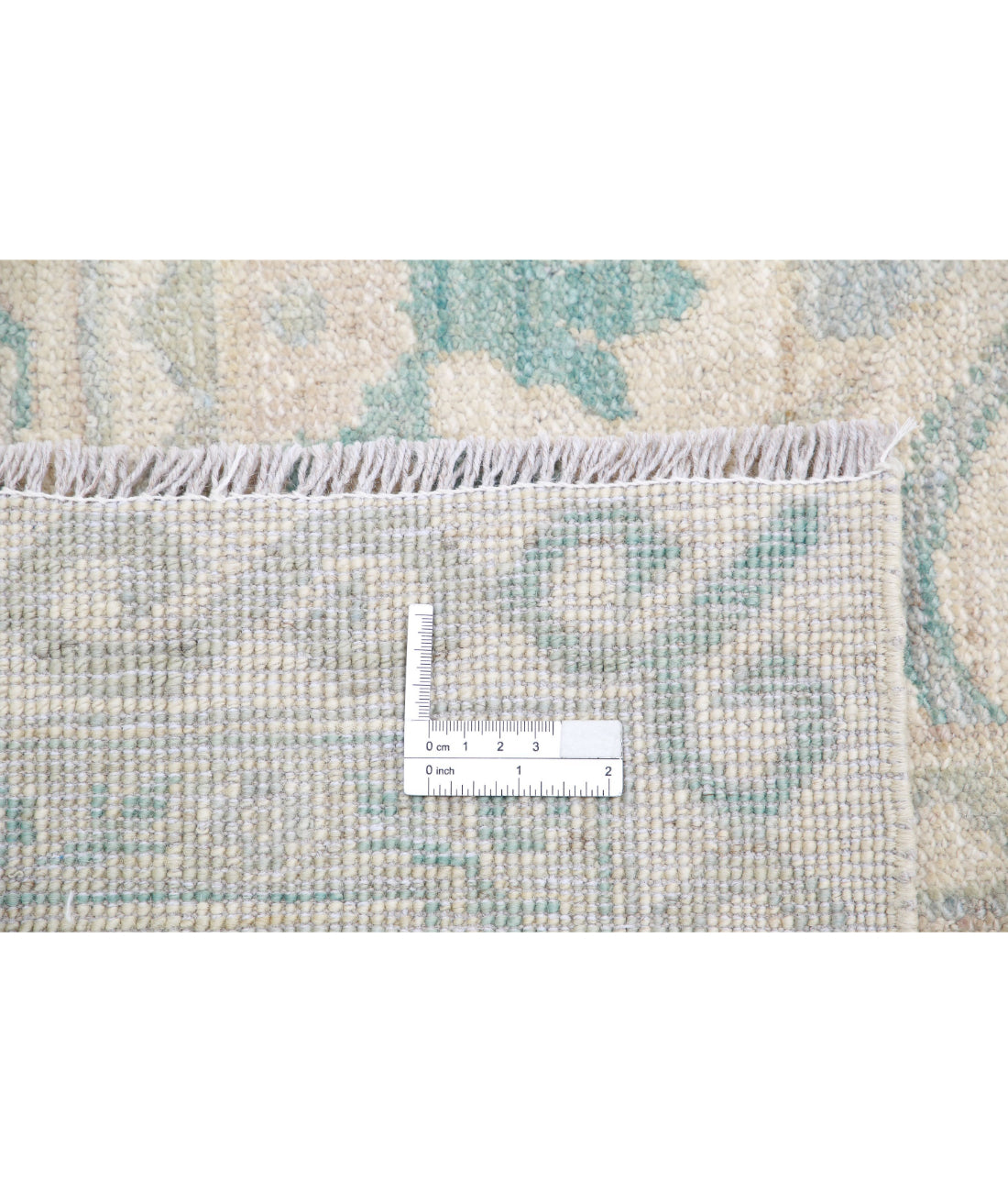 Hand Knotted Khotan Wool Rug - 9'10'' x 13'7'' 9'10'' x 13'7'' (295 X 408) / Ivory / Grey