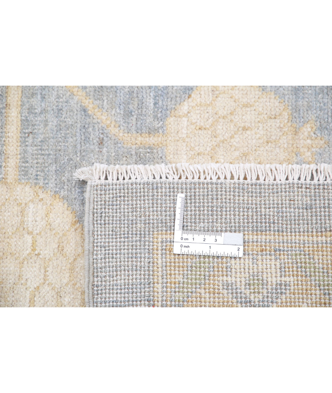 Hand Knotted Khotan Wool Rug - 11'10'' x 14'0'' 11'10'' x 14'0'' (355 X 420) / Grey / Ivory