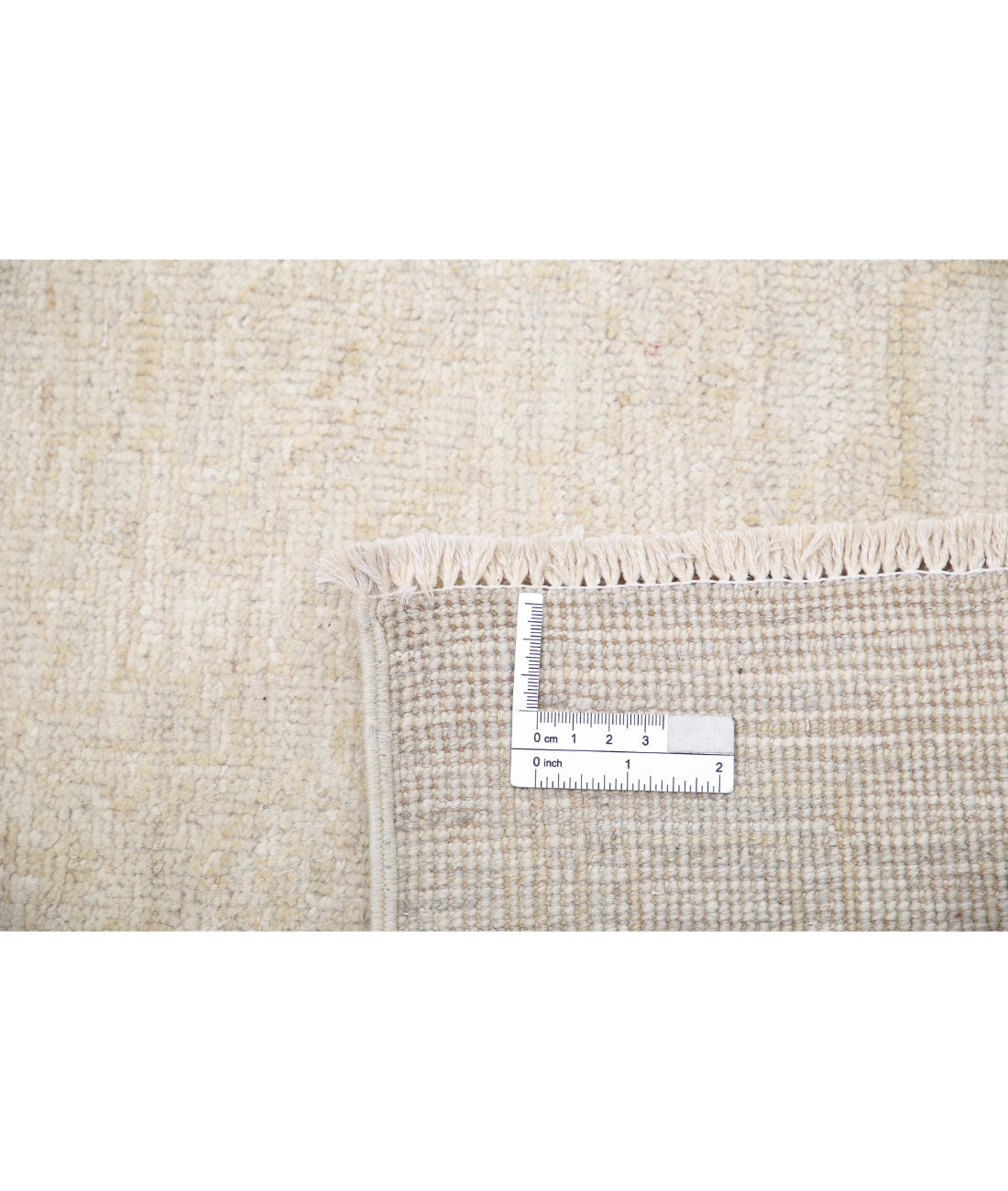 Hand Knotted Khotan Wool Rug - 8'0'' x 9'9'' 8'0'' x 9'9'' (240 X 293) / Ivory / Grey