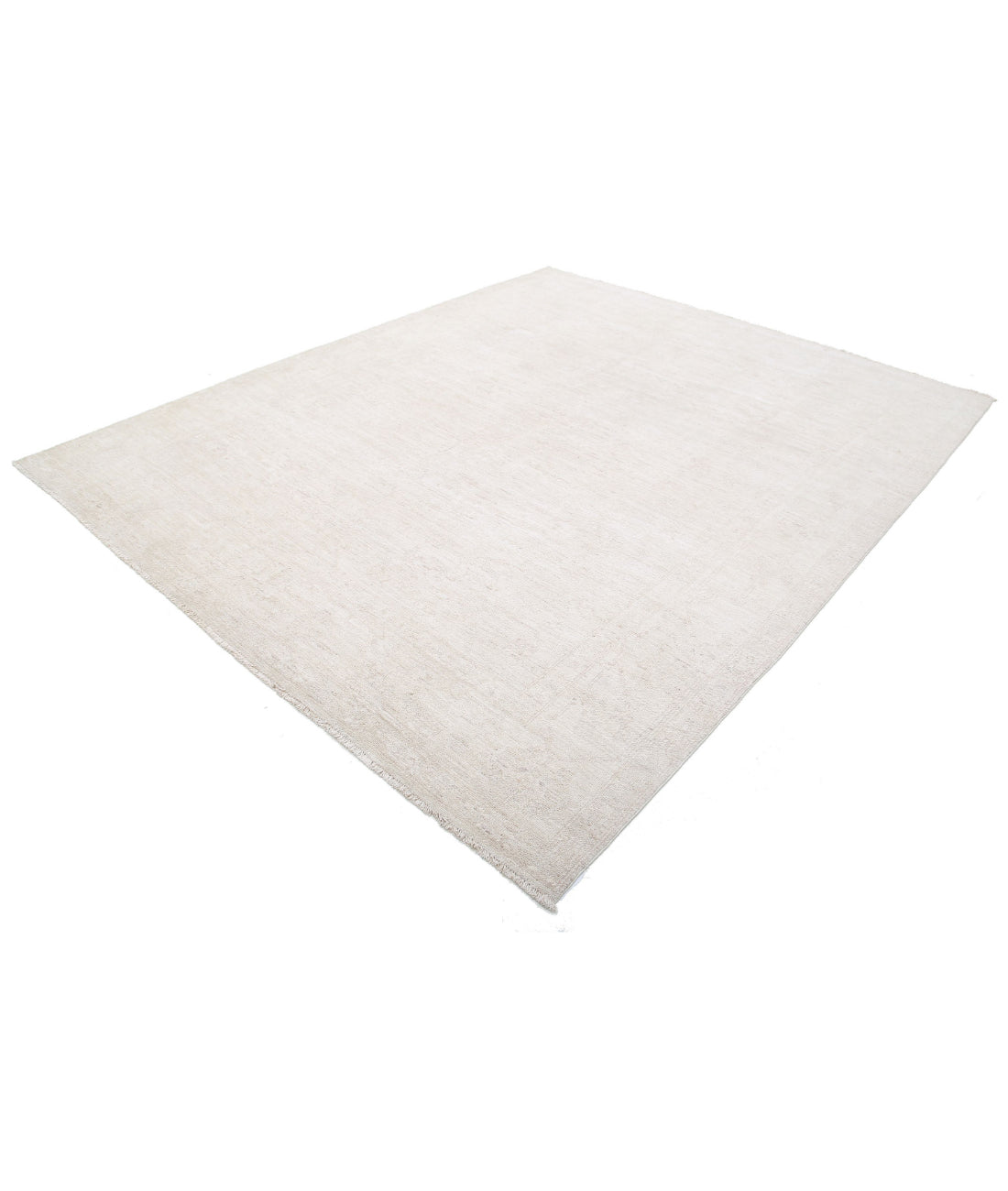 Hand Knotted Khotan Wool Rug - 8'2'' x 10'1'' 8'2'' x 10'1'' (245 X 303) / Ivory / Taupe