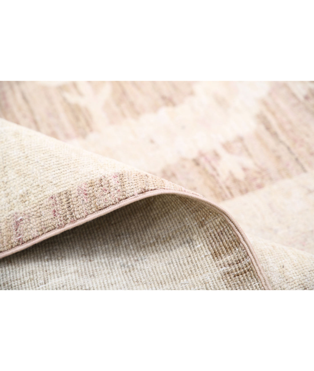 Hand Knotted Khotan Wool Rug - 9'11'' x 13'7'' 9'11'' x 13'7'' (298 X 408) / Brown / Ivory