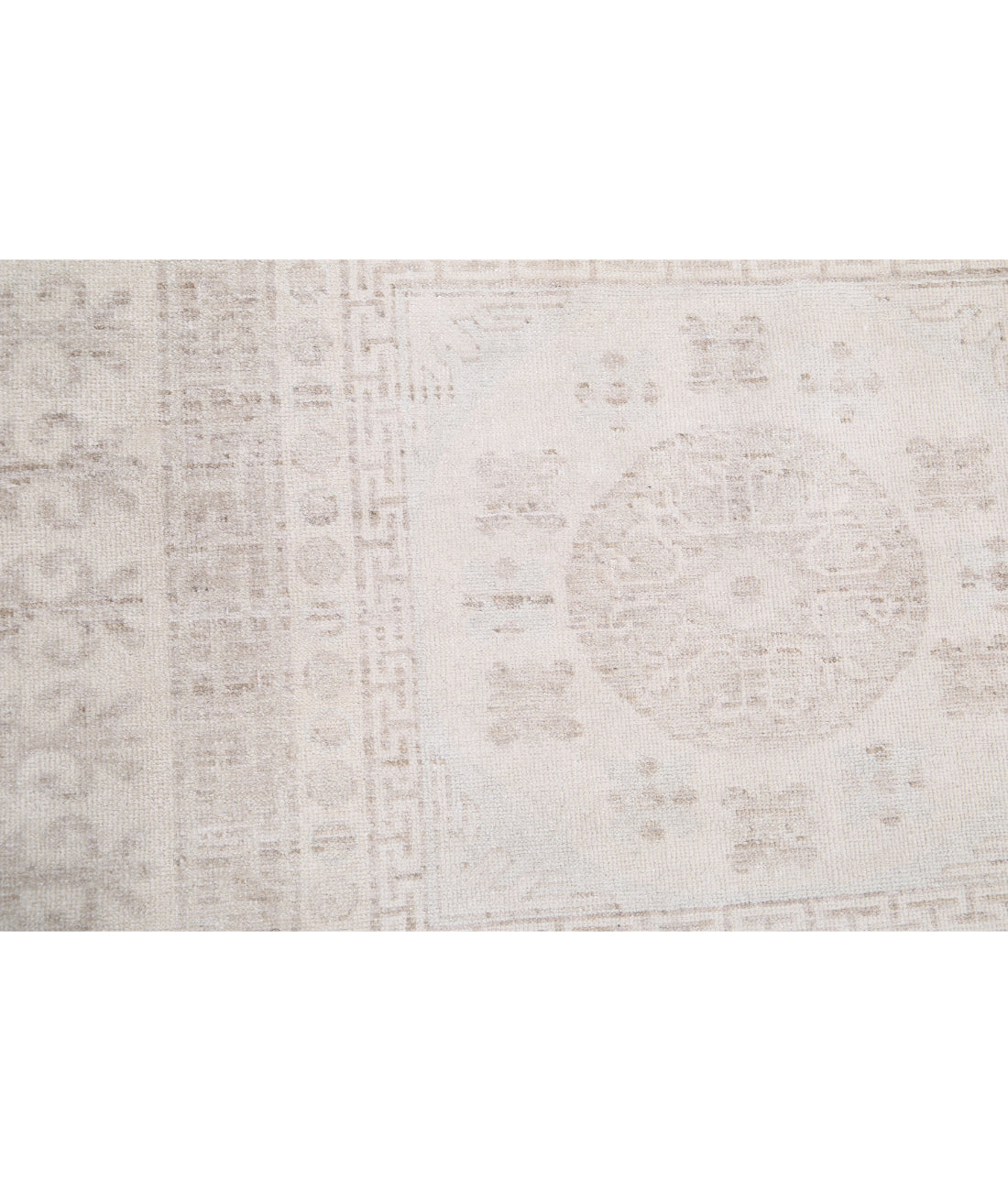 Hand Knotted Khotan Wool Rug - 9'10'' x 13'7'' 9'10'' x 13'7'' (295 X 408) / Ivory / Taupe