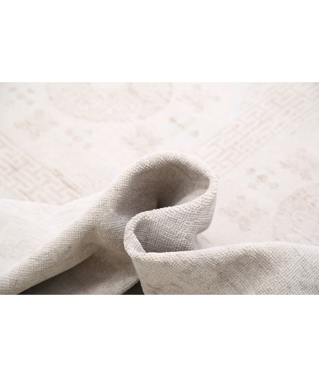 Hand Knotted Khotan Wool Rug - 9'10'' x 13'7'' 9'10'' x 13'7'' (295 X 408) / Ivory / Taupe