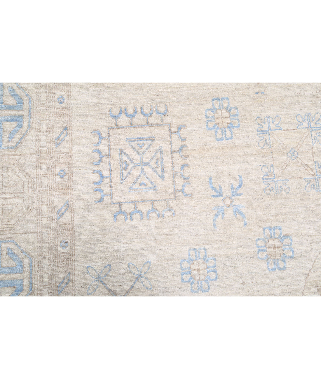 Hand Knotted Khotan Wool Rug - 9'10'' x 14'11'' 9'10'' x 14'11'' (295 X 448) / Ivory / Taupe