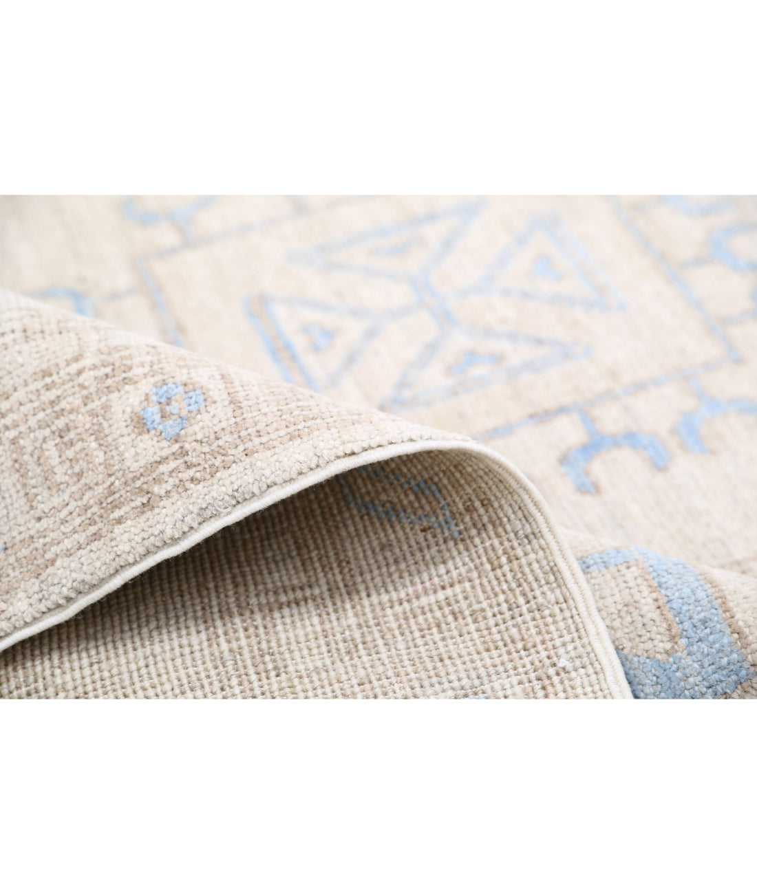 Hand Knotted Khotan Wool Rug - 9'10'' x 14'11'' 9'10'' x 14'11'' (295 X 448) / Ivory / Taupe