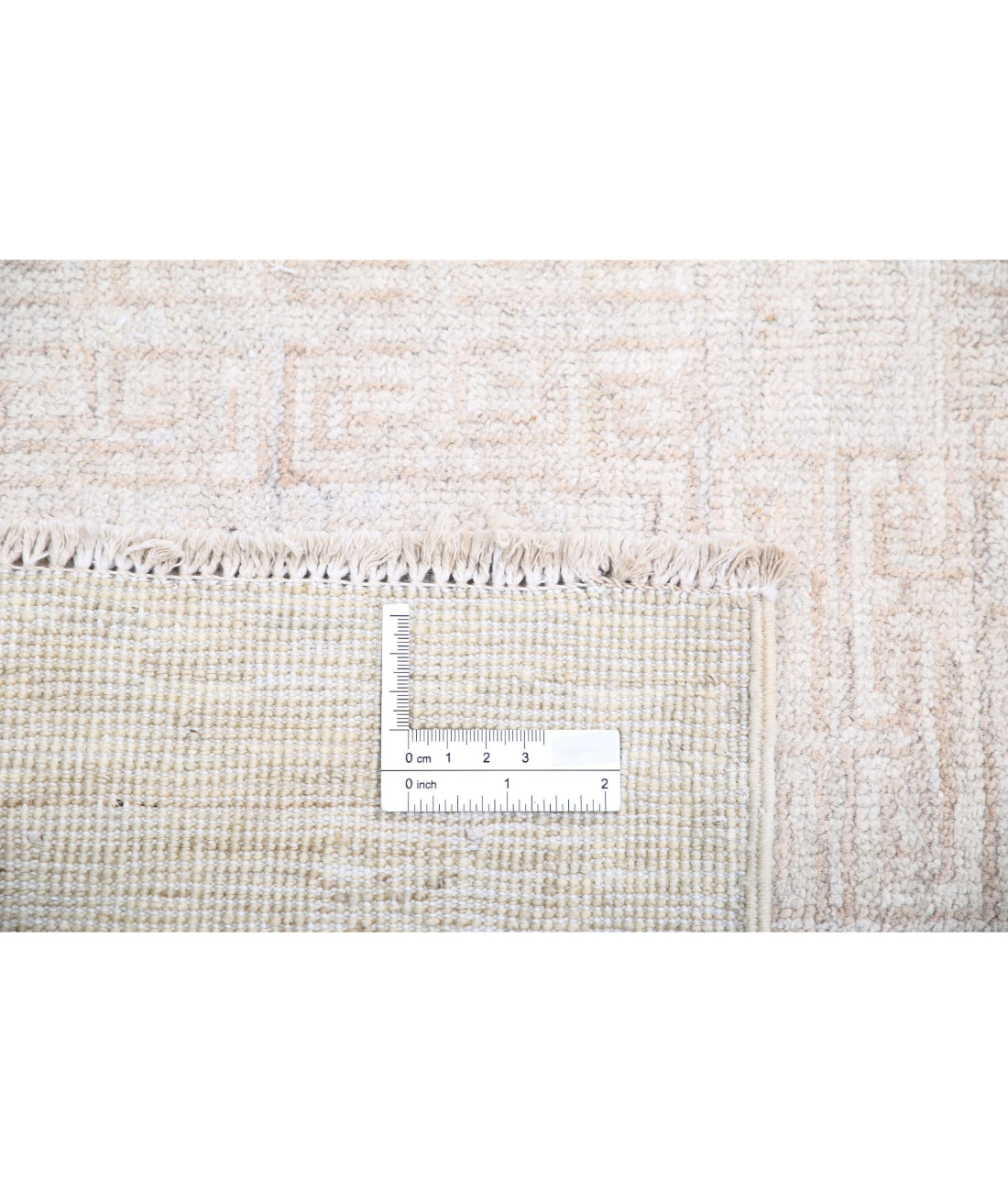 Hand Knotted Khotan Wool Rug - 3'10'' x 11'10'' 3'10'' x 11'10'' (115 X 355) / Ivory / Taupe