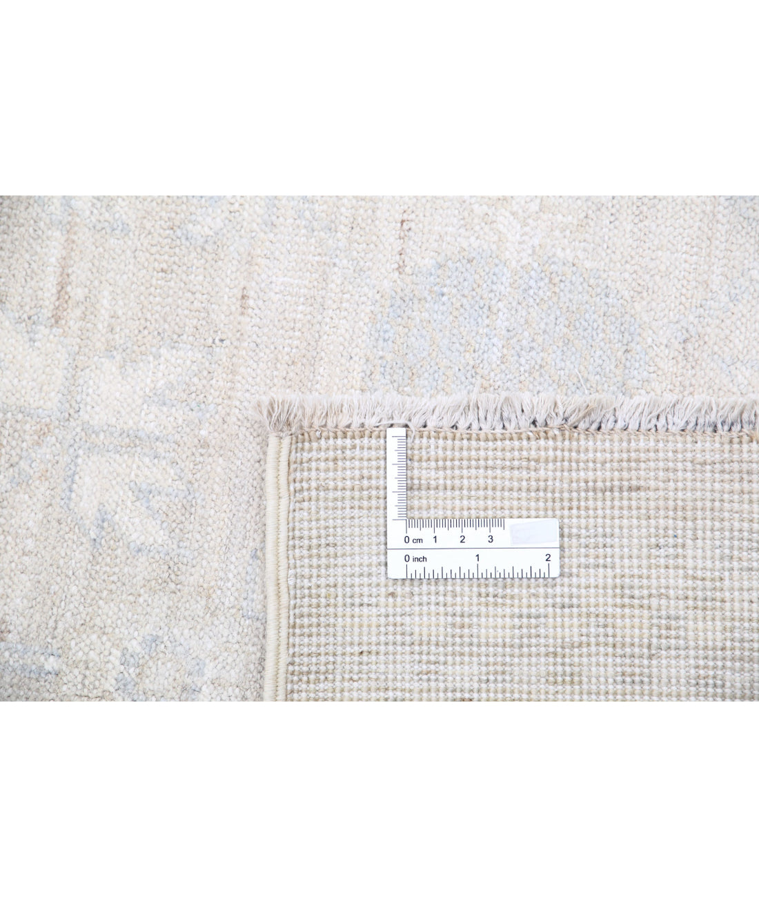 Hand Knotted Khotan Wool Rug - 7'11'' x 9'10'' 7'11'' x 9'10'' (238 X 295) / Ivory / Taupe