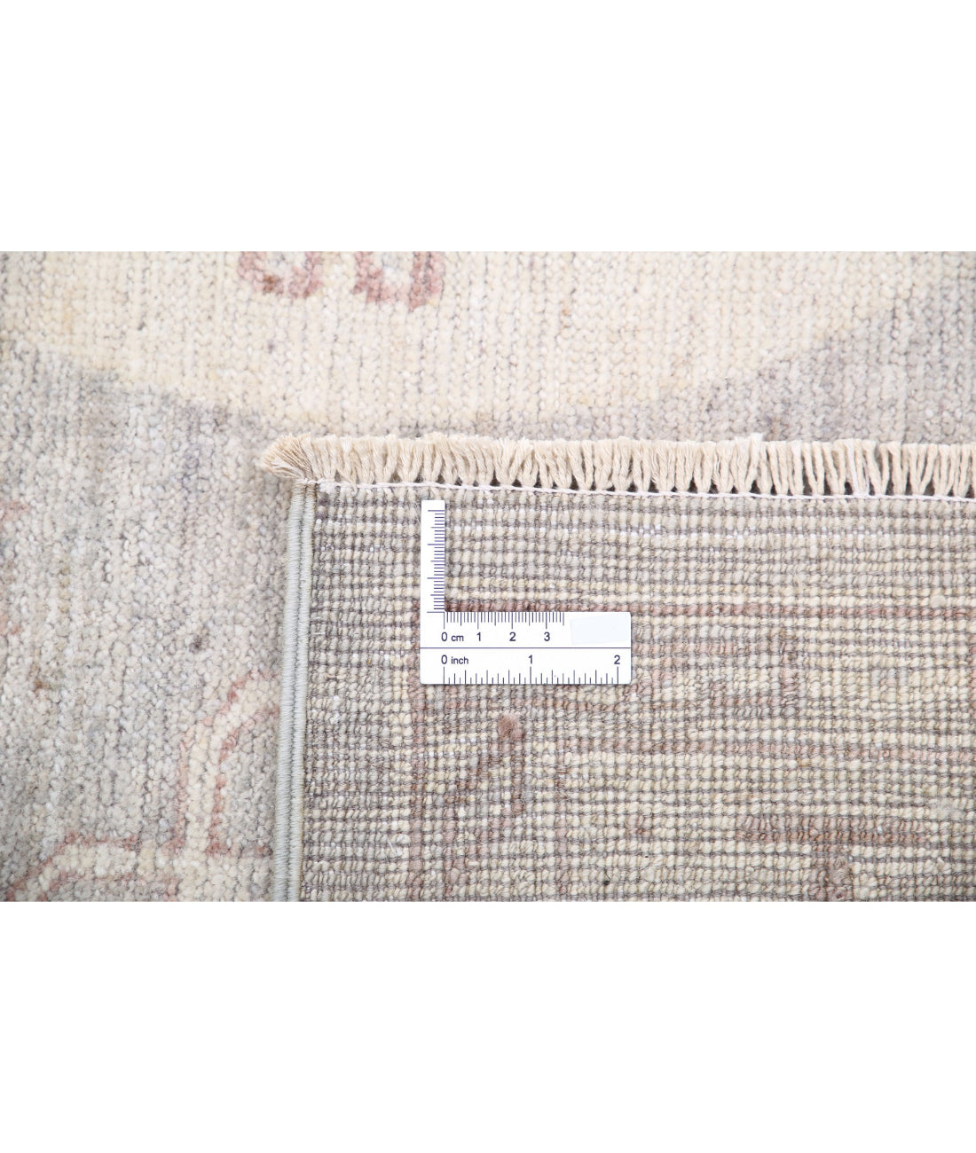 Hand Knotted Khotan Wool Rug - 8'1'' x 9'10'' 8'1'' x 9'10'' (243 X 295) / Grey / Ivory