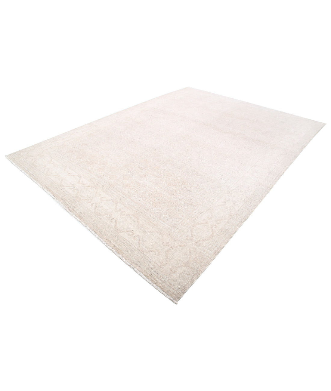 Hand Knotted Khotan Wool Rug - 8'4'' x 11'4'' 8'4'' x 11'4'' (250 X 340) / Taupe / Ivory