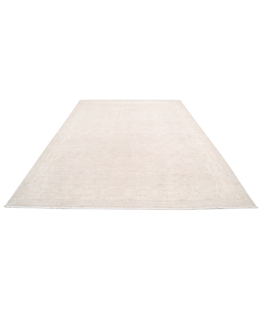 Hand Knotted Khotan Wool Rug - 8'4'' x 11'4'' 8'4'' x 11'4'' (250 X 340) / Taupe / Ivory
