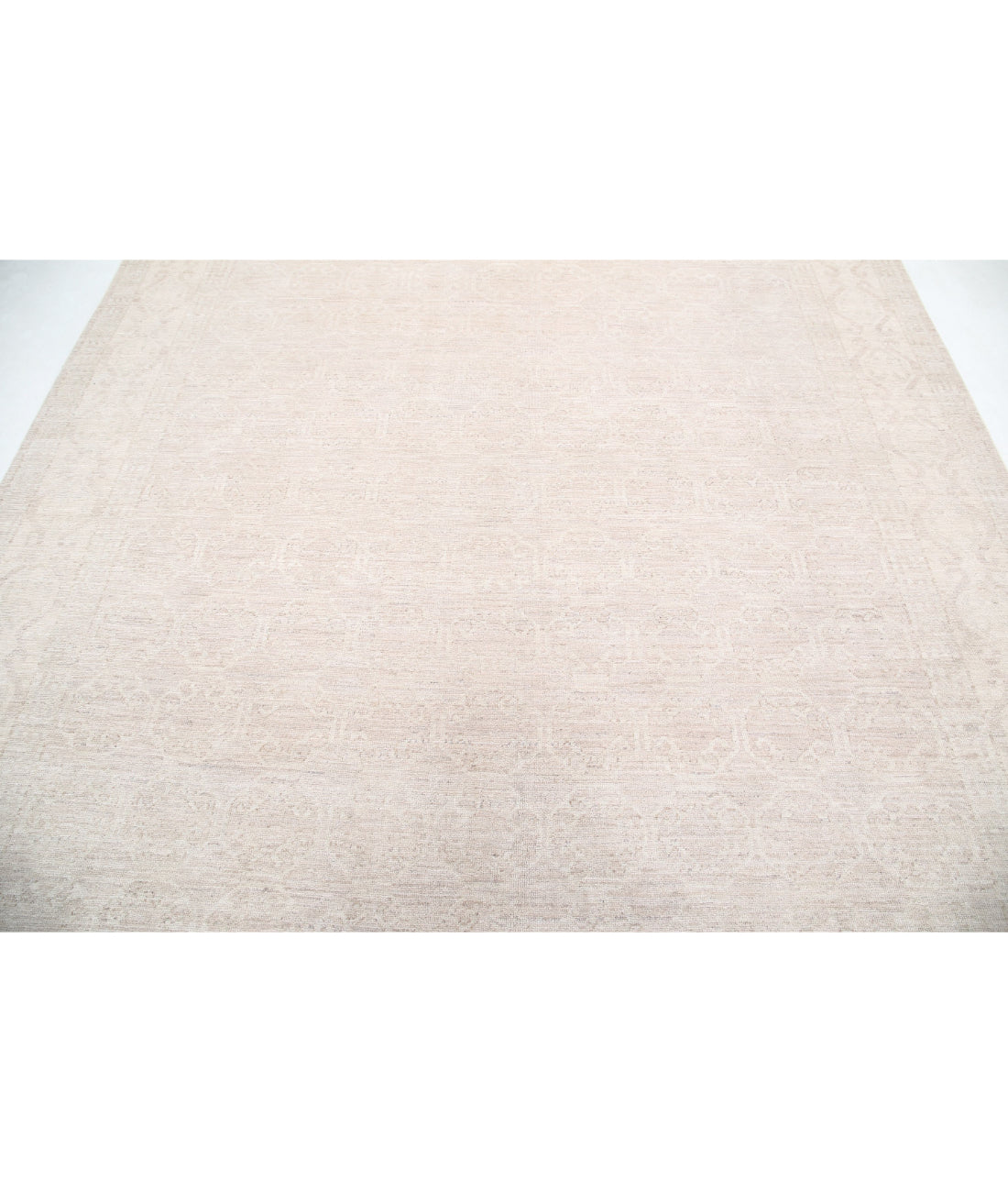 Hand Knotted Khotan Wool Rug - 8'4'' x 11'4'' 8'4'' x 11'4'' (250 X 340) / Taupe / Ivory