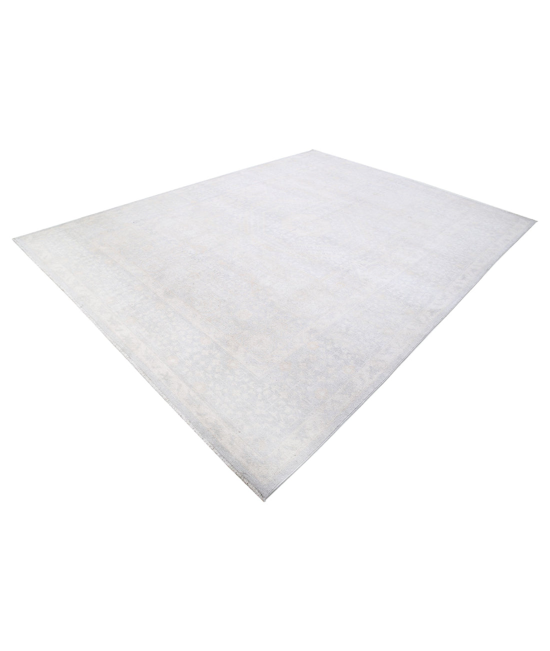 Hand Knotted Khotan Wool Rug - 8'9'' x 11'10'' 8'9'' x 11'10'' (263 X 355) / Grey / Ivory