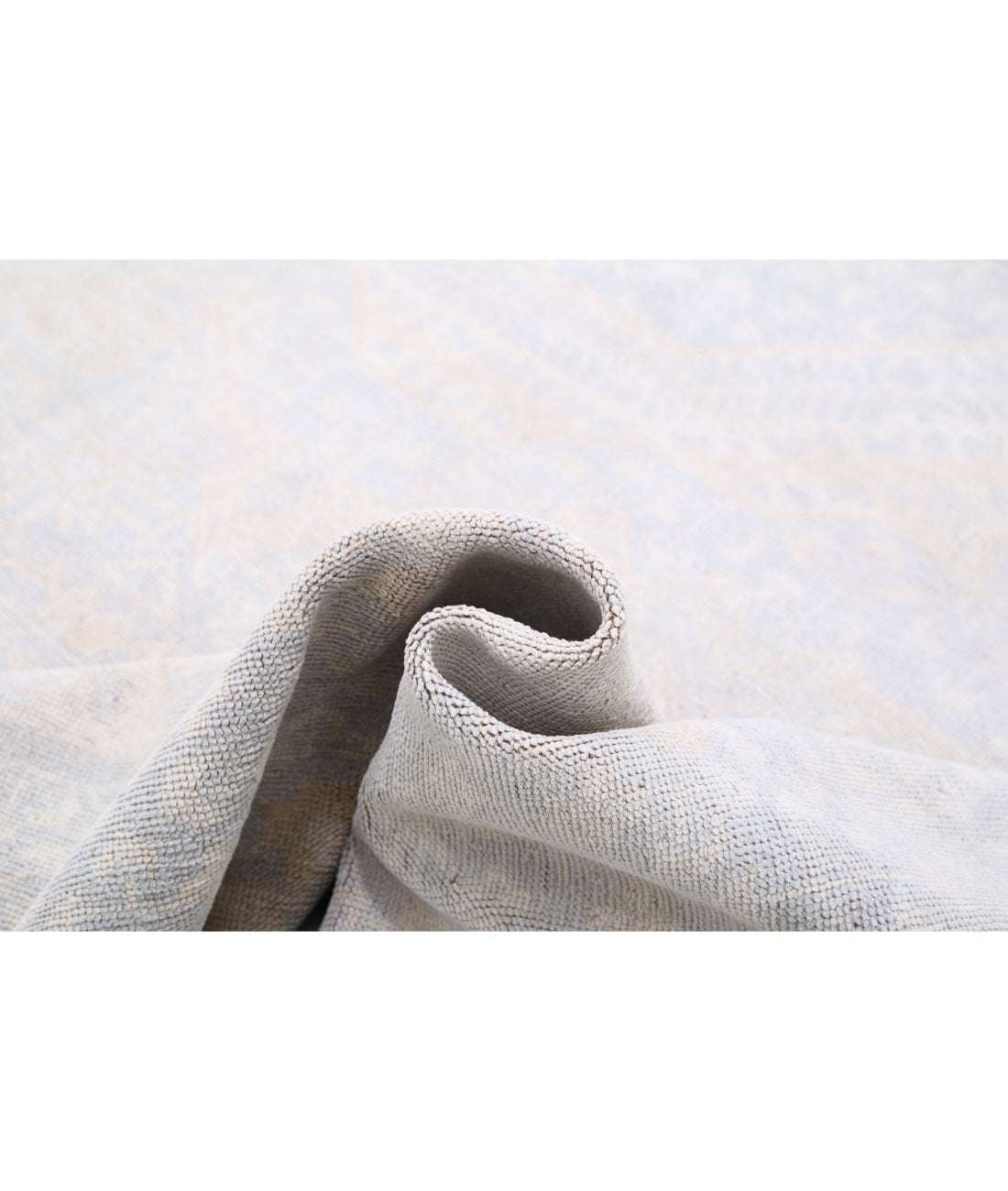 Hand Knotted Khotan Wool Rug - 8'9'' x 11'10'' 8'9'' x 11'10'' (263 X 355) / Grey / Ivory