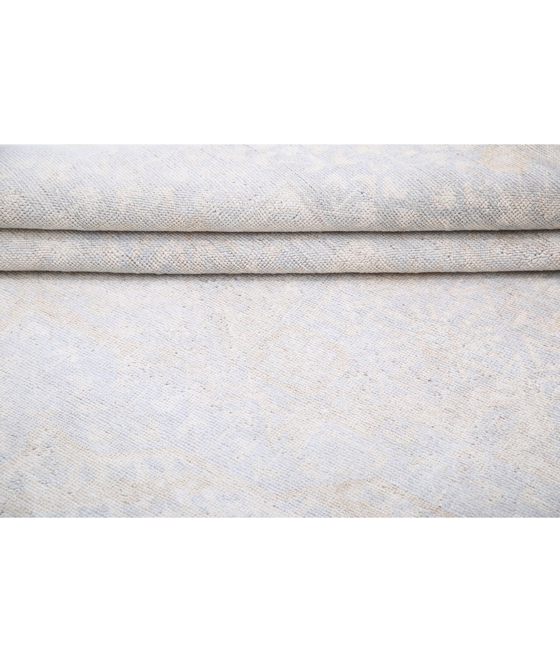 Hand Knotted Khotan Wool Rug - 8'9'' x 11'10'' 8'9'' x 11'10'' (263 X 355) / Grey / Ivory