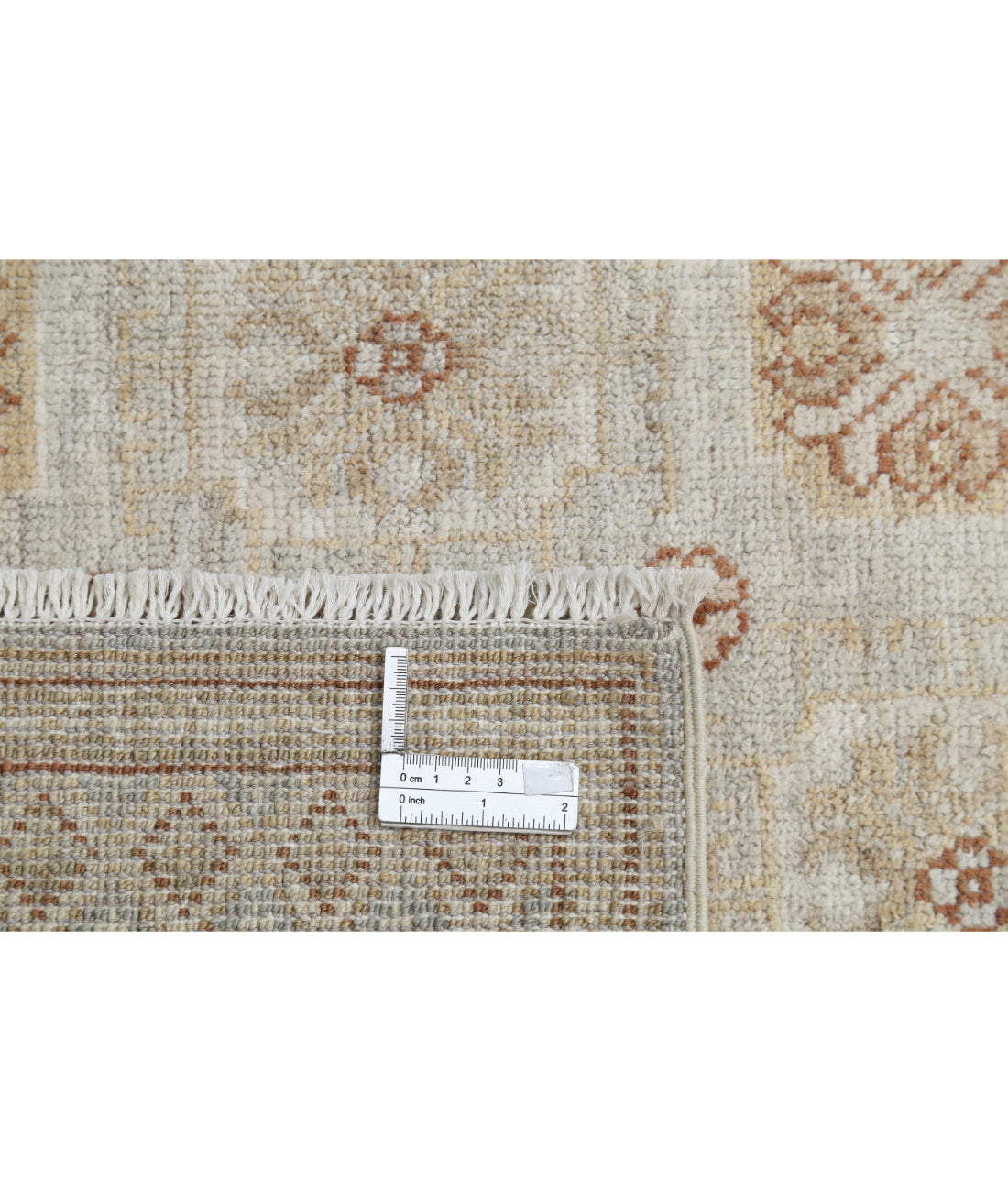 Hand Knotted Khotan Wool Rug - 4'10'' x 20'4'' 4'10'' x 20'4'' (145 X 610) / Grey / Ivory