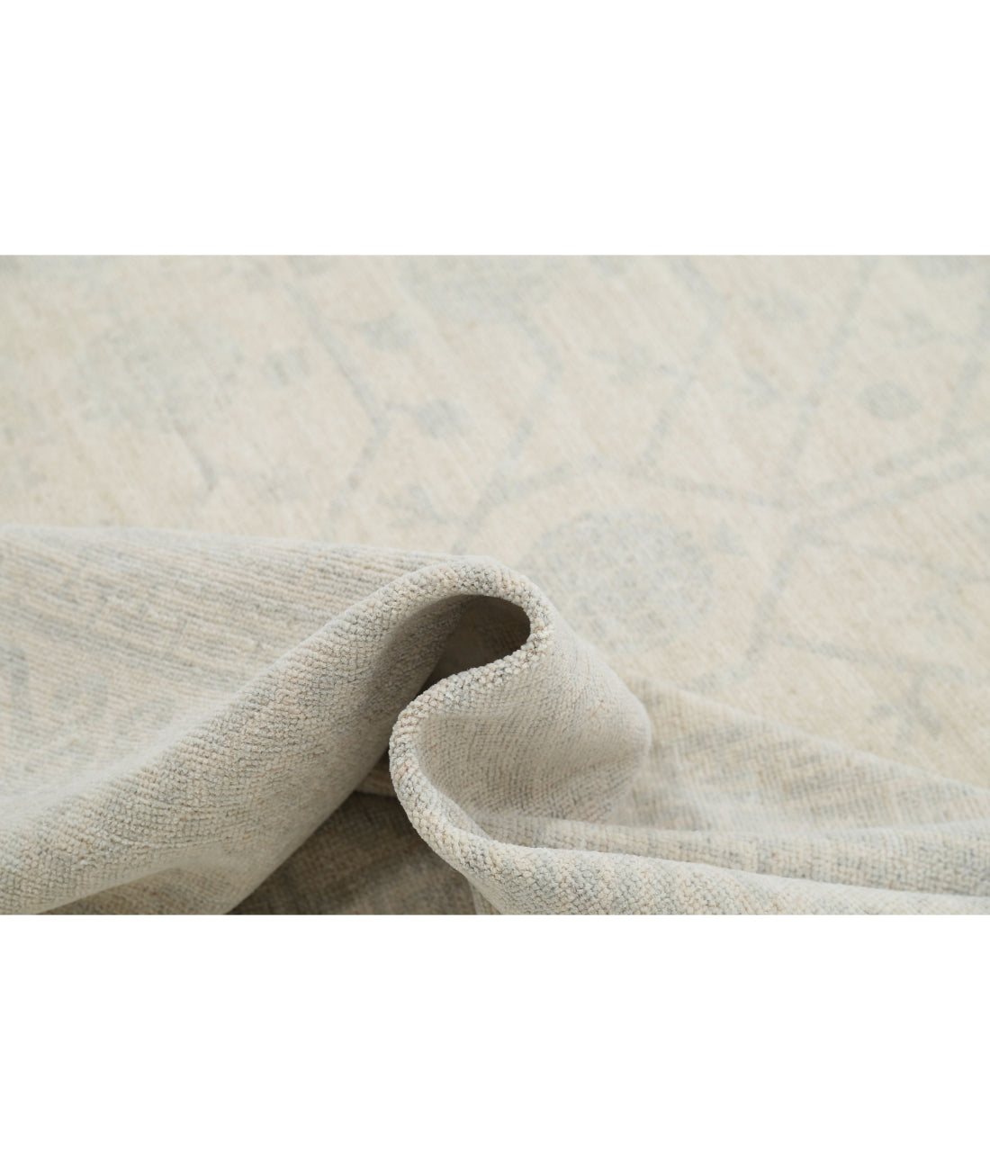 Hand Knotted Khotan Wool Rug - 10'3'' x 13'9'' 10'3'' x 13'9'' (308 X 413) / Ivory / Ivory