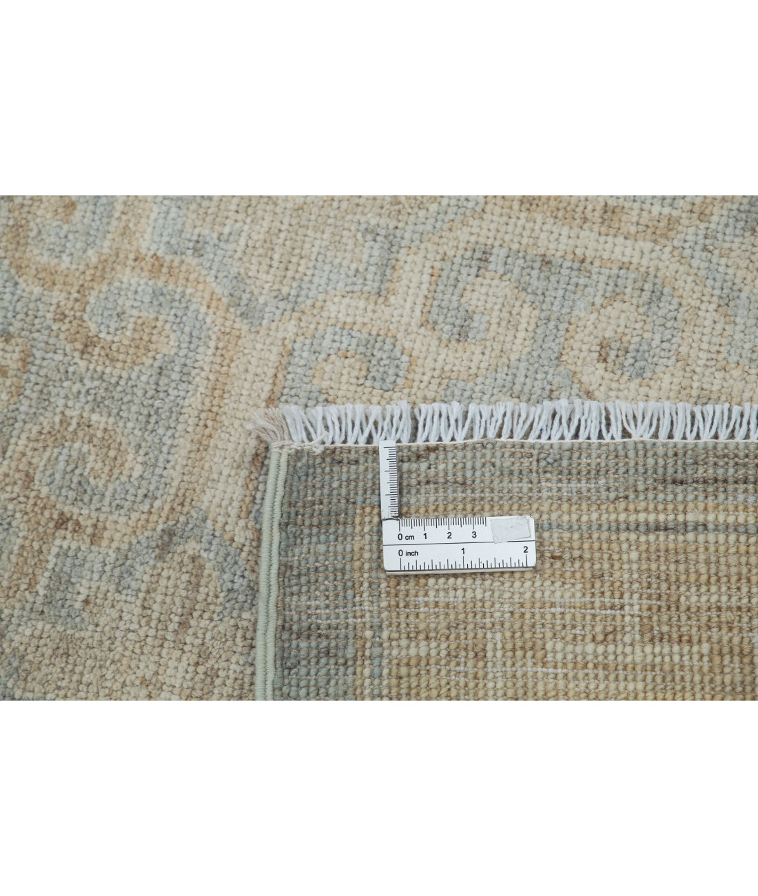 Hand Knotted Khotan Wool Rug - 8'7'' x 12'5'' 8'7'' x 12'5'' (258 X 373) / Grey / Ivory